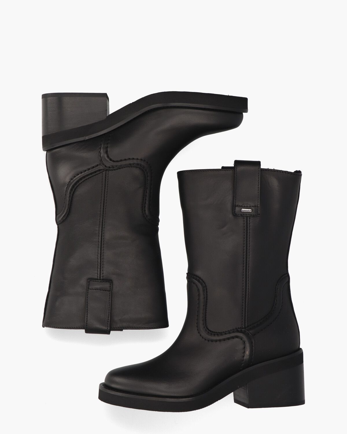 Cassy Slouch Zwart Damesboots