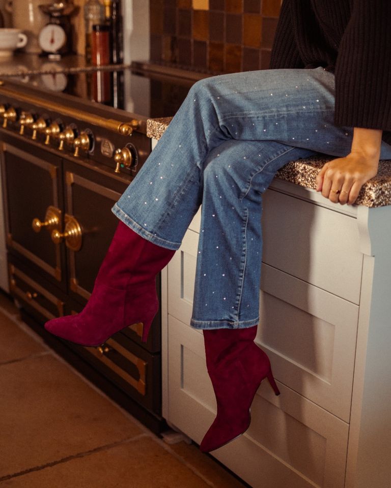 Sara Bordeauxrood Damesboots