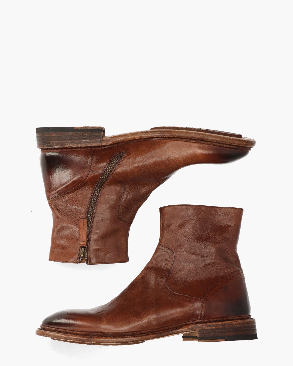 19039 Bruin/Cognac Heren Enkelboots