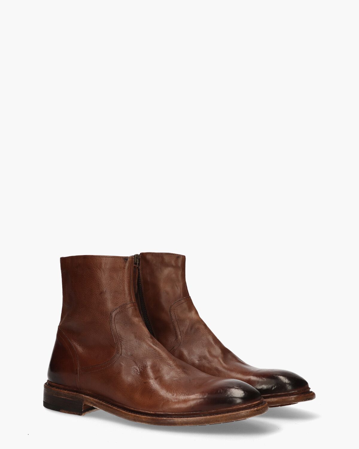 19039 Bruin/Cognac Heren Enkelboots