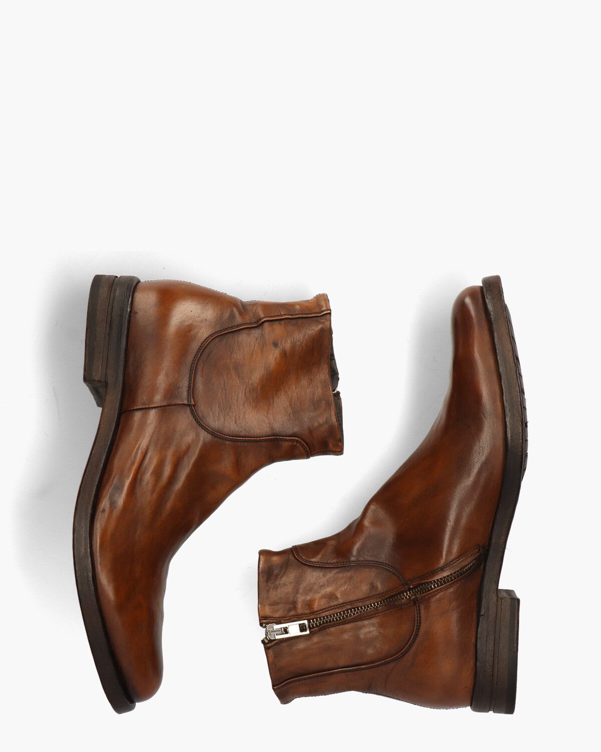 412 Cognac Heren Enkelboots