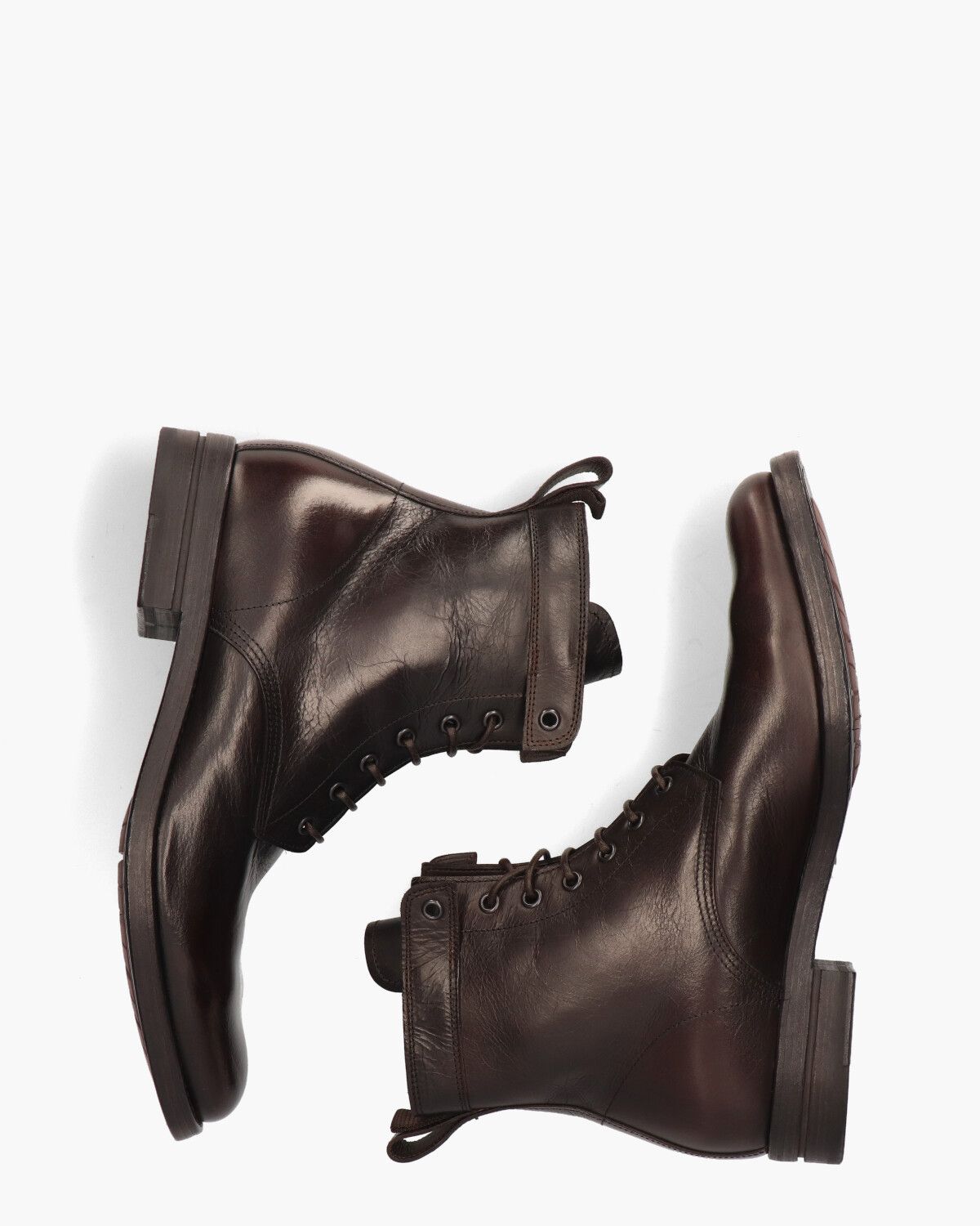 631 Zwart/Donkerbruin Heren Veterboots