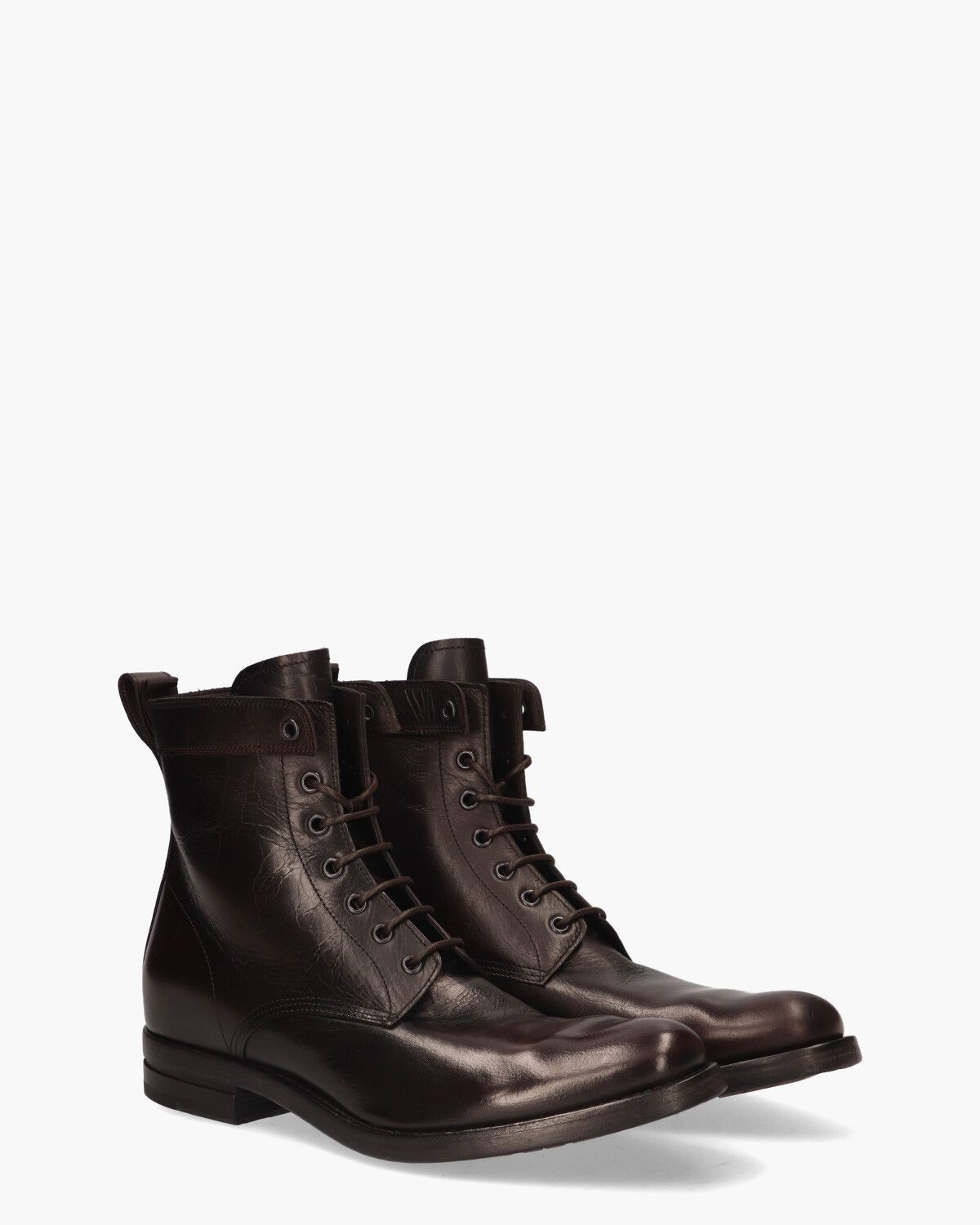 631 Zwart/Donkerbruin Heren Veterboots