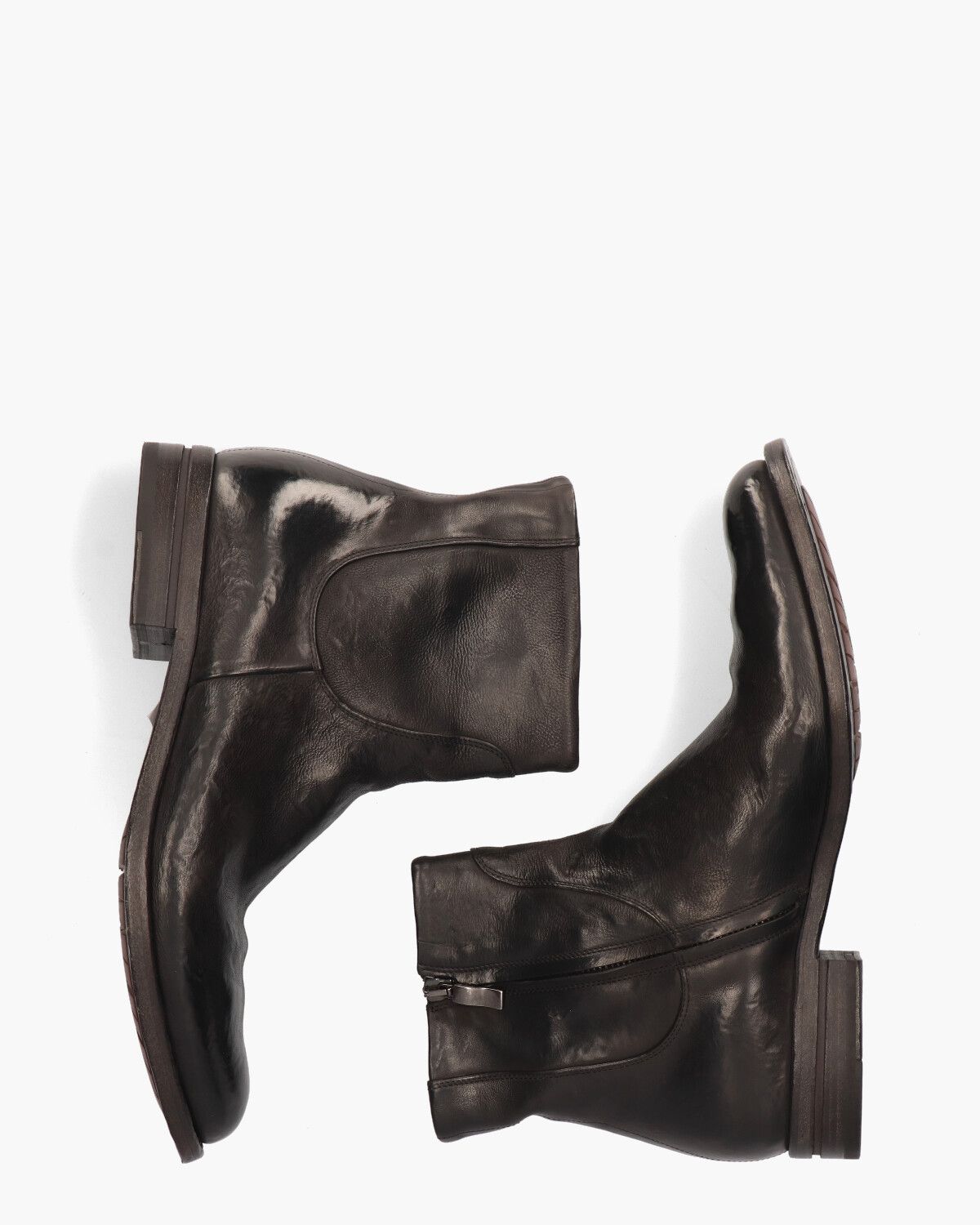 412 Zwart Heren Enkelboots