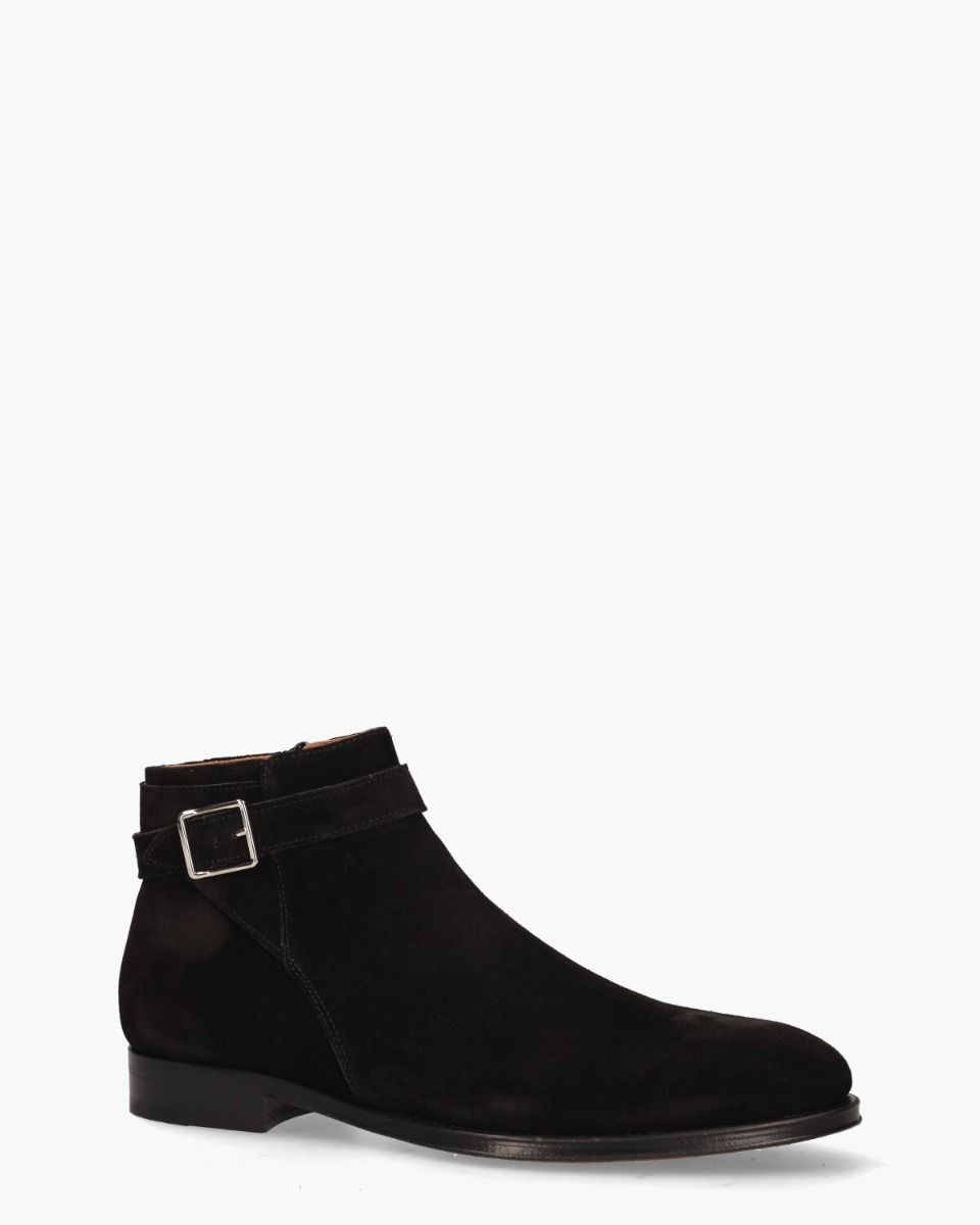 1019 Zwart Heren Gespboots