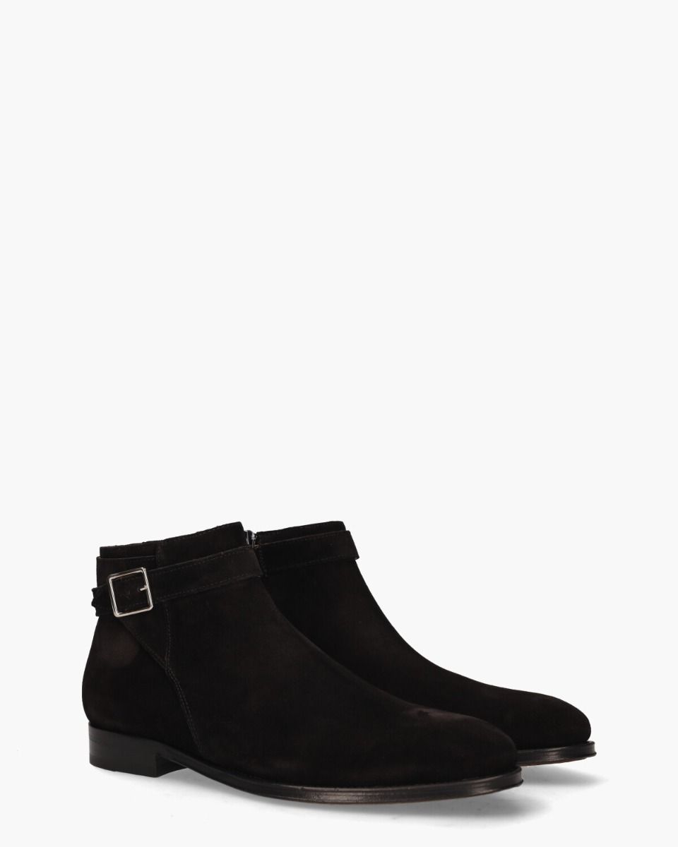 1019 Zwart Heren Gespboots