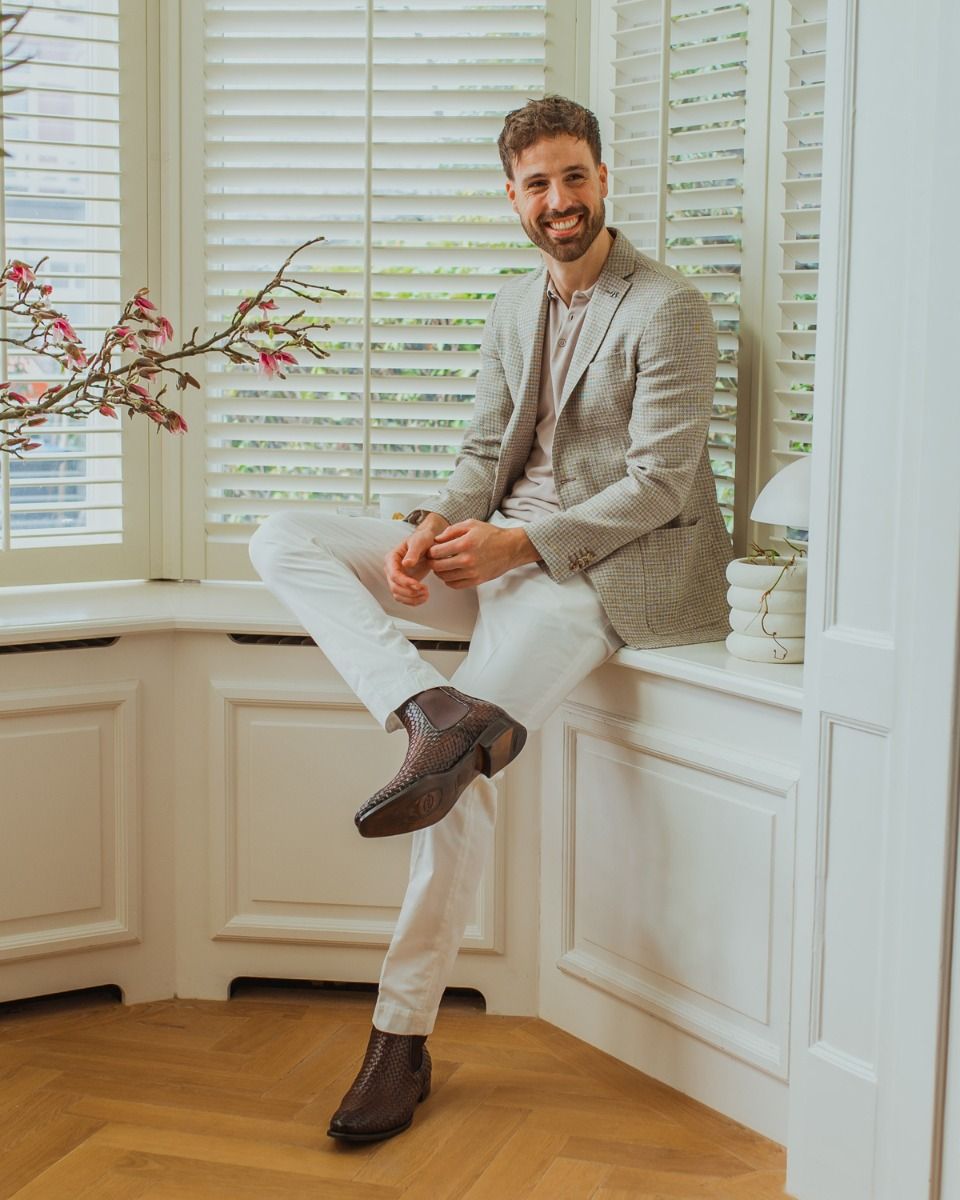 0077 Donkerbruin Heren Chelseaboots
