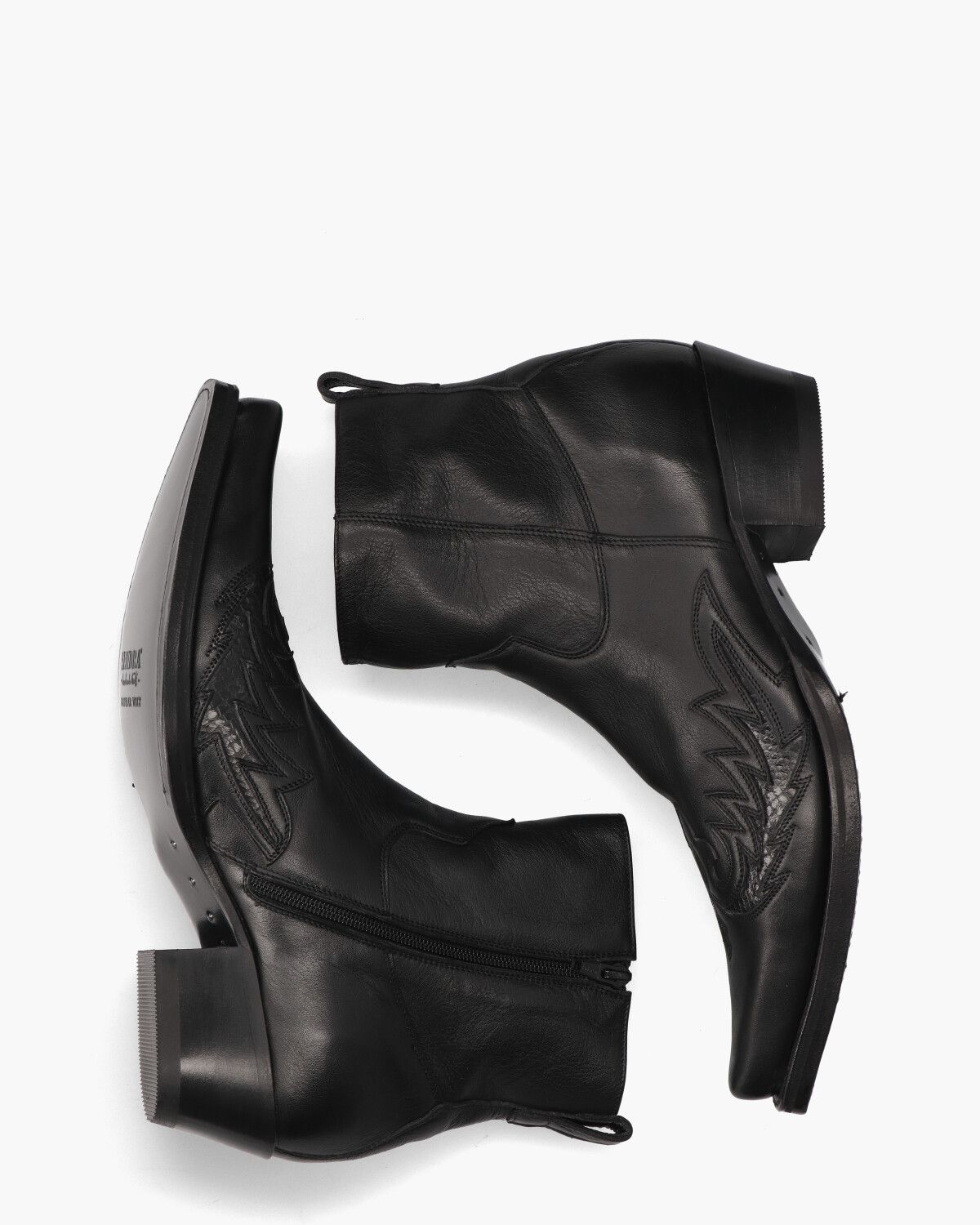 12185 Zwart Heren Enkelboots