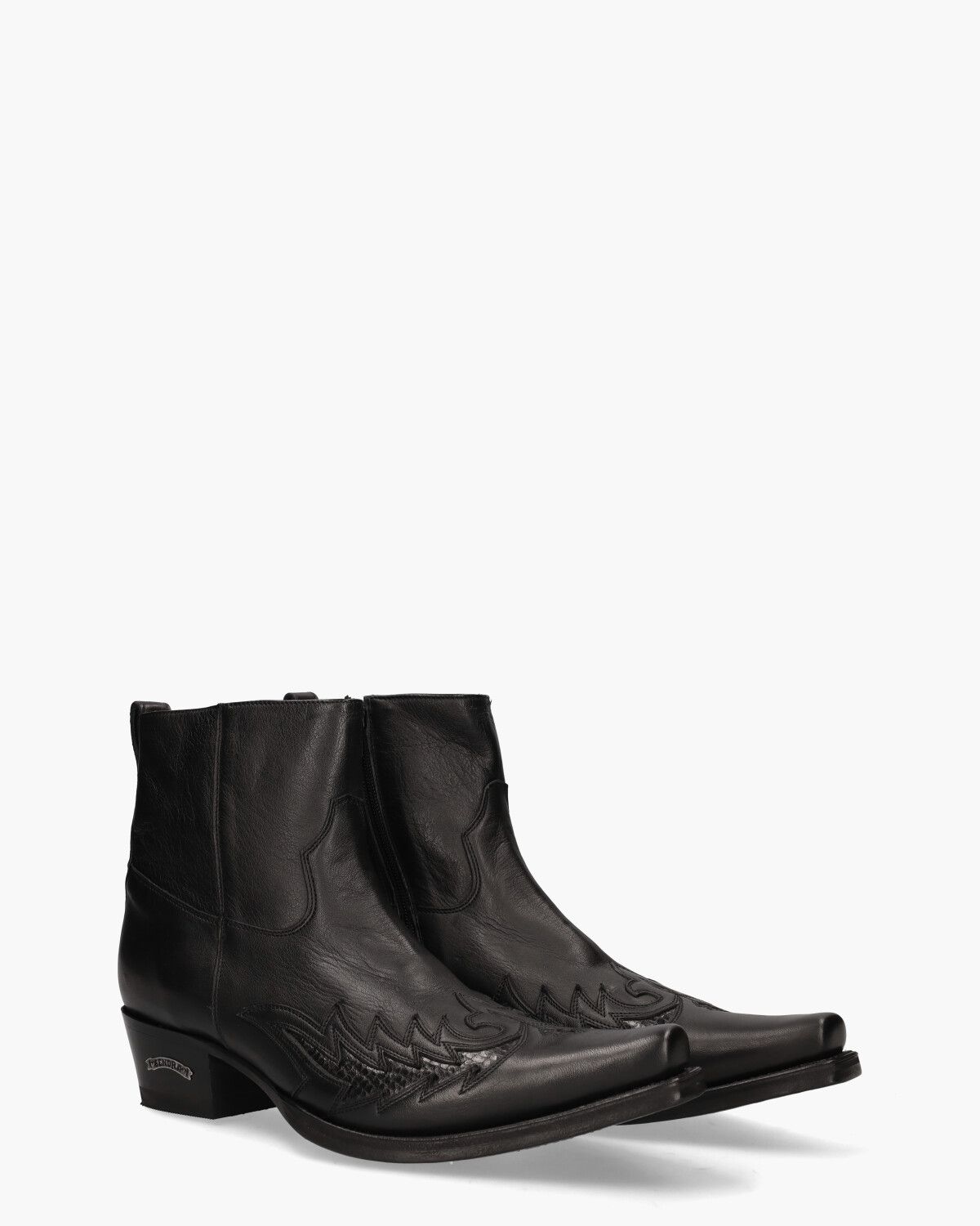 12185 Zwart Heren Enkelboots