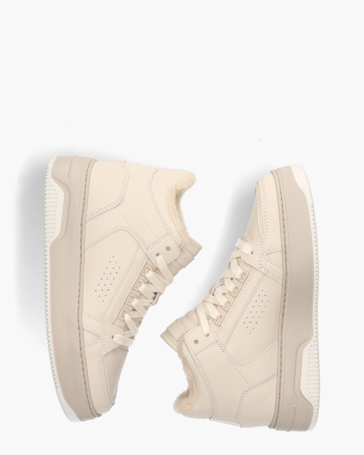 Basket Mid Fur Beige Damessneakers