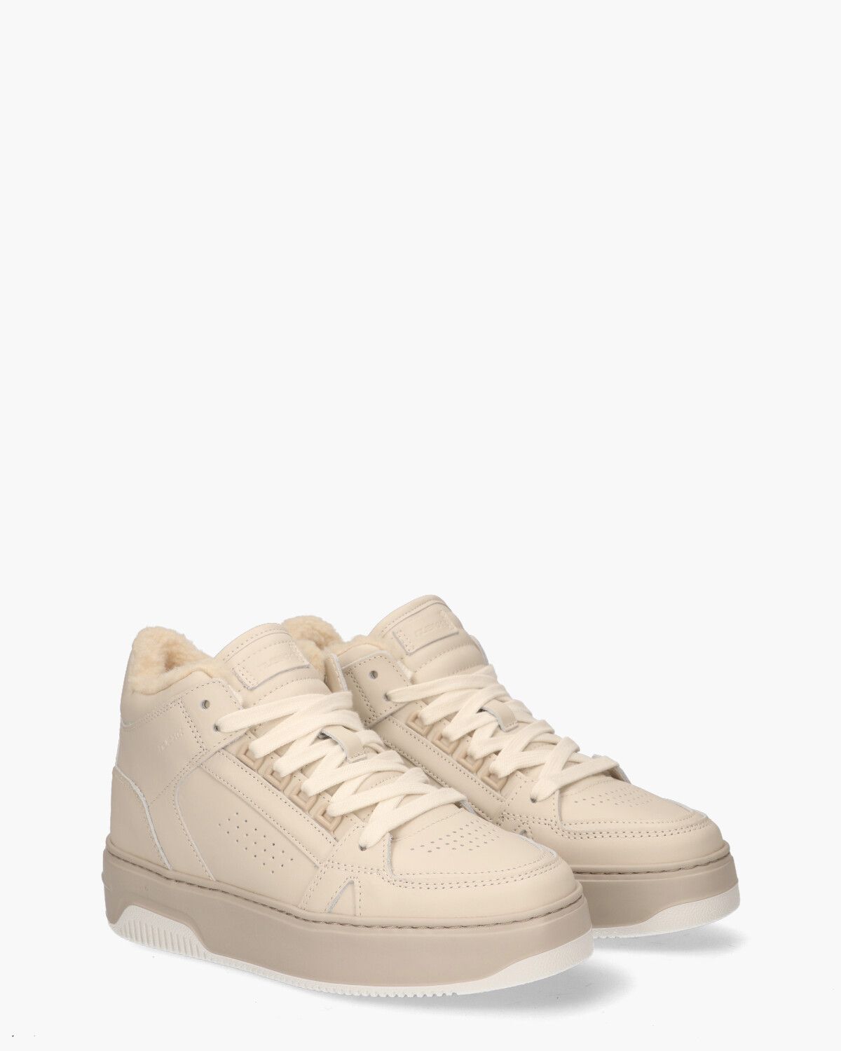 Basket Mid Fur Beige Damessneakers