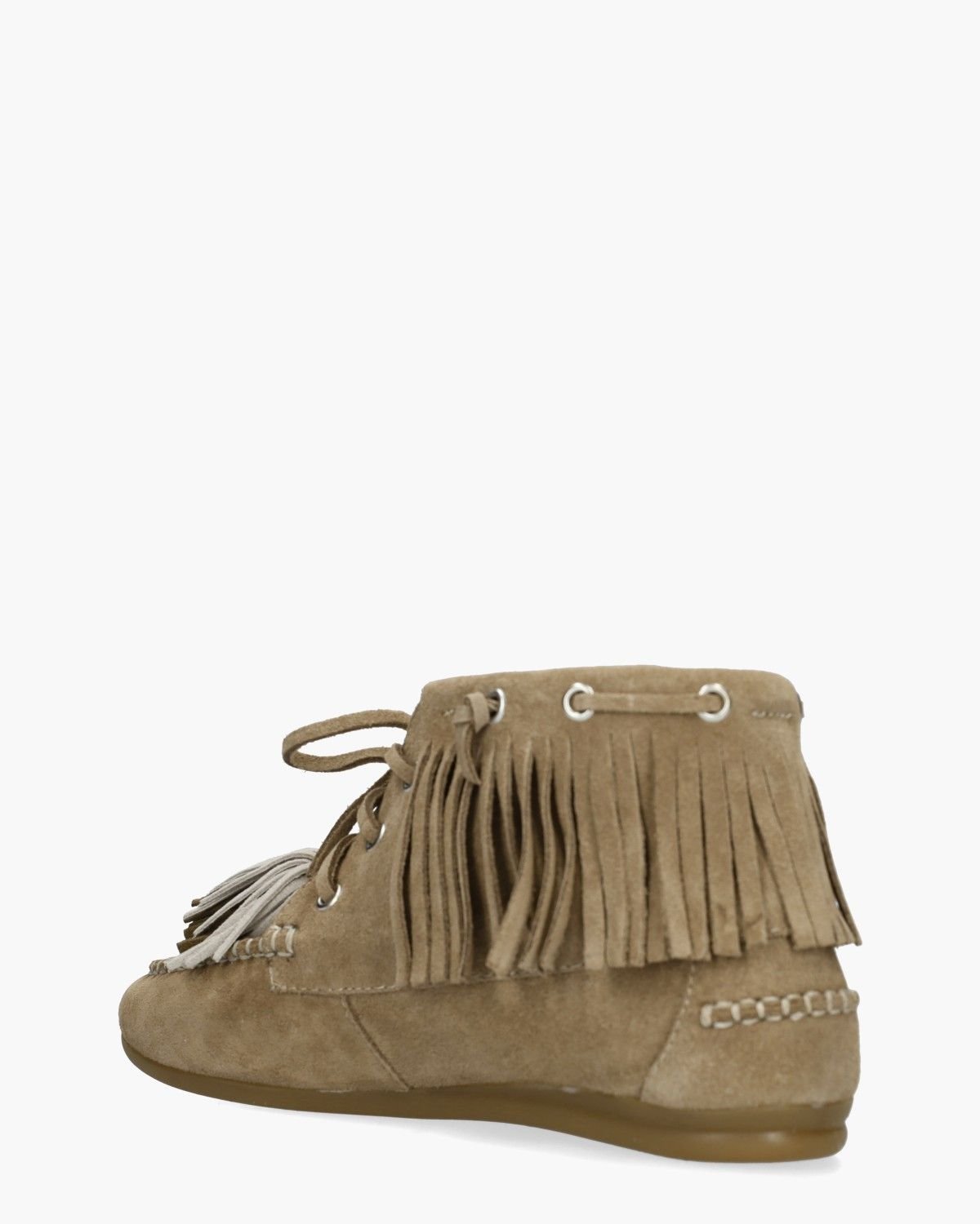 Mausi Taupe Dames Enkellaarsjes