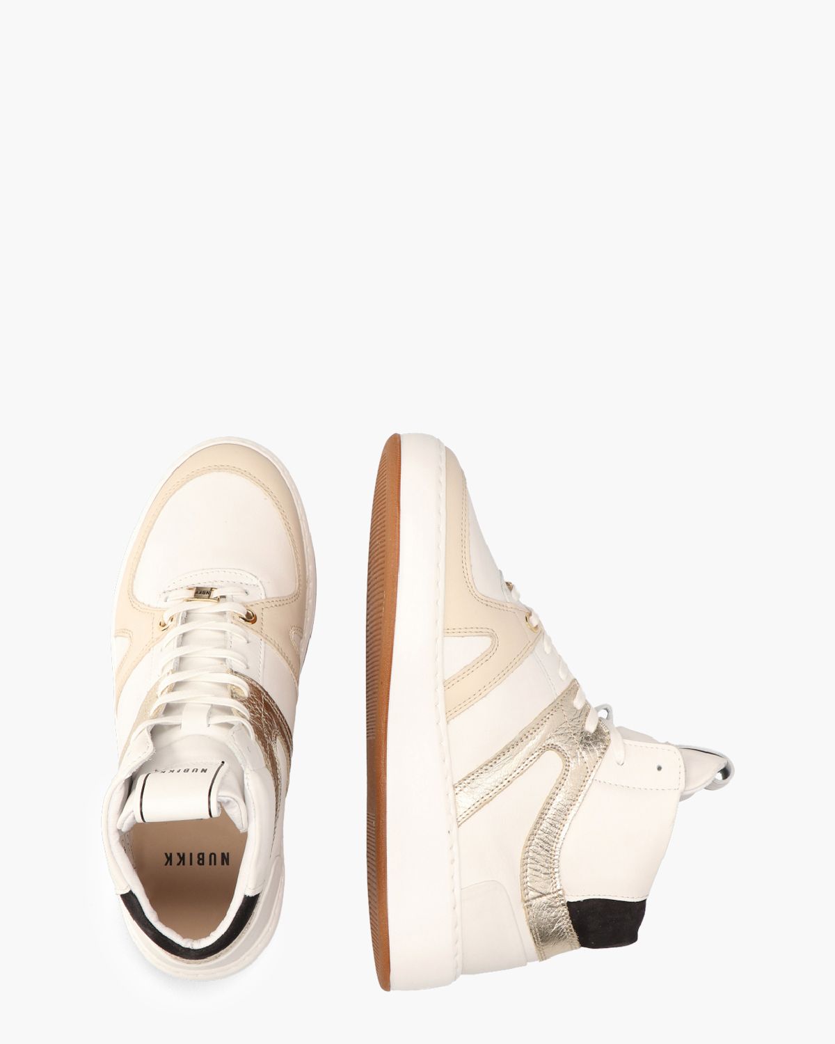 Jiro Dunk Wit/Goud Damessneakers