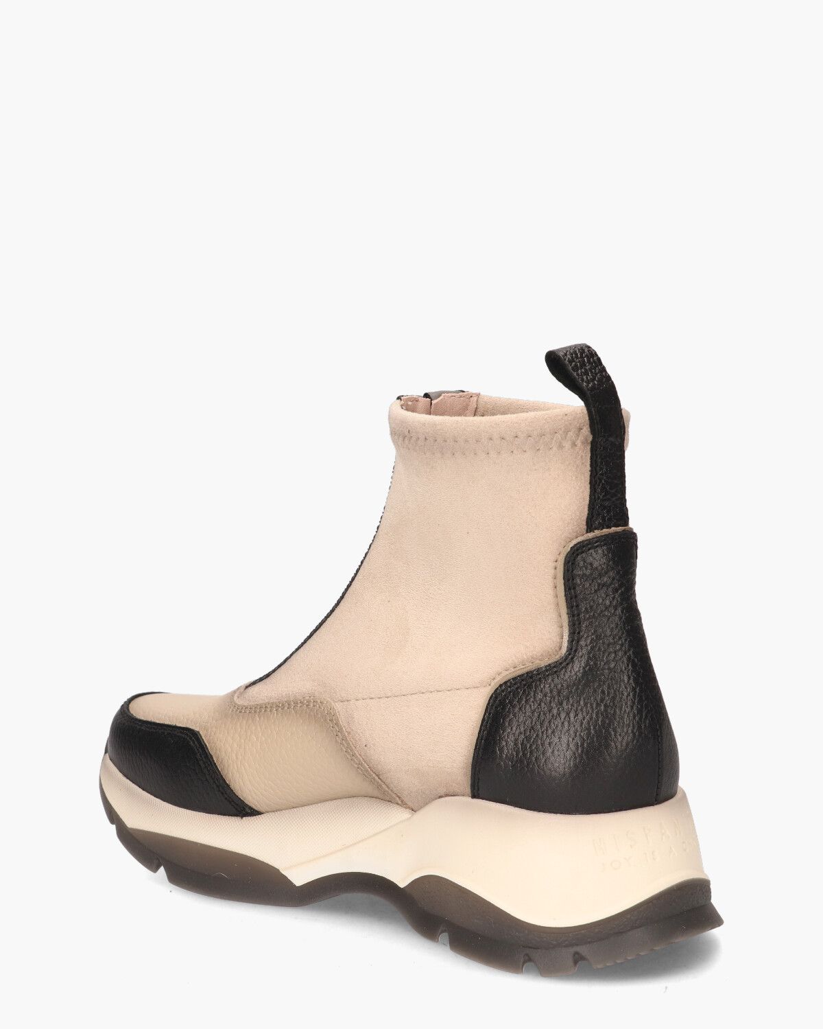 Hispanitas Andes Beige Zwart Dames Enkelboots Van Arendonk