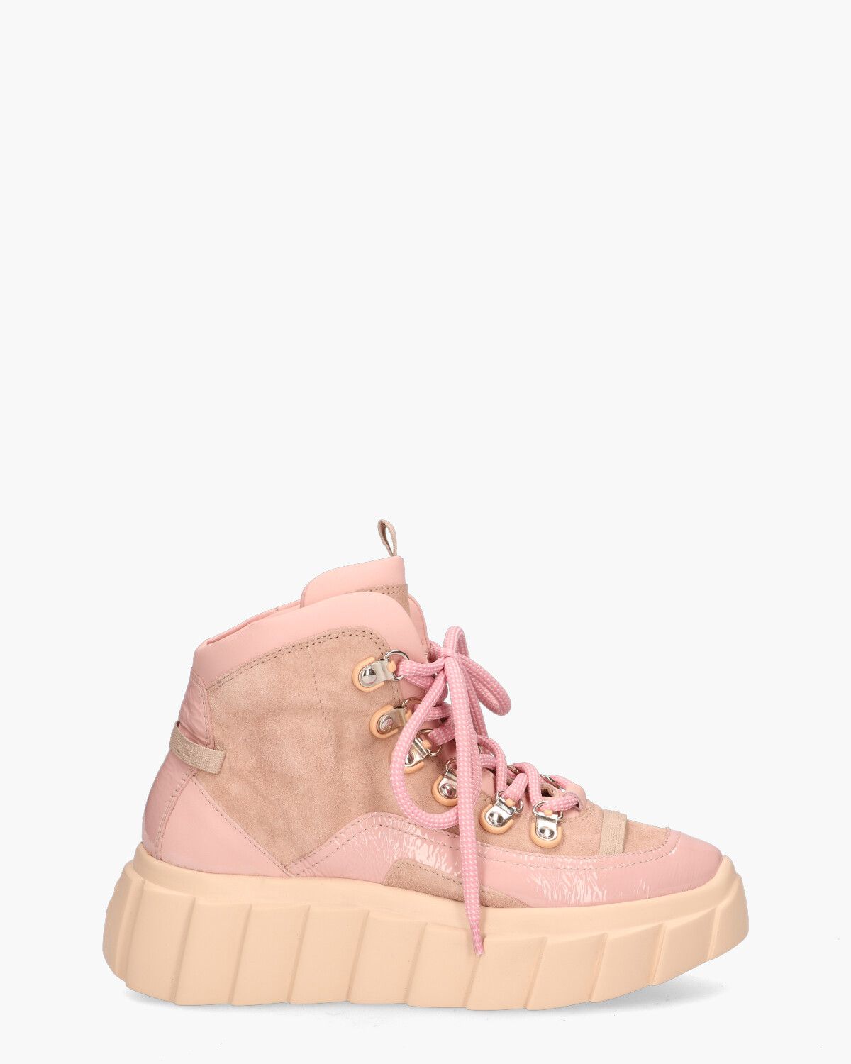 Blondie Trekk High Roze Damessneakers