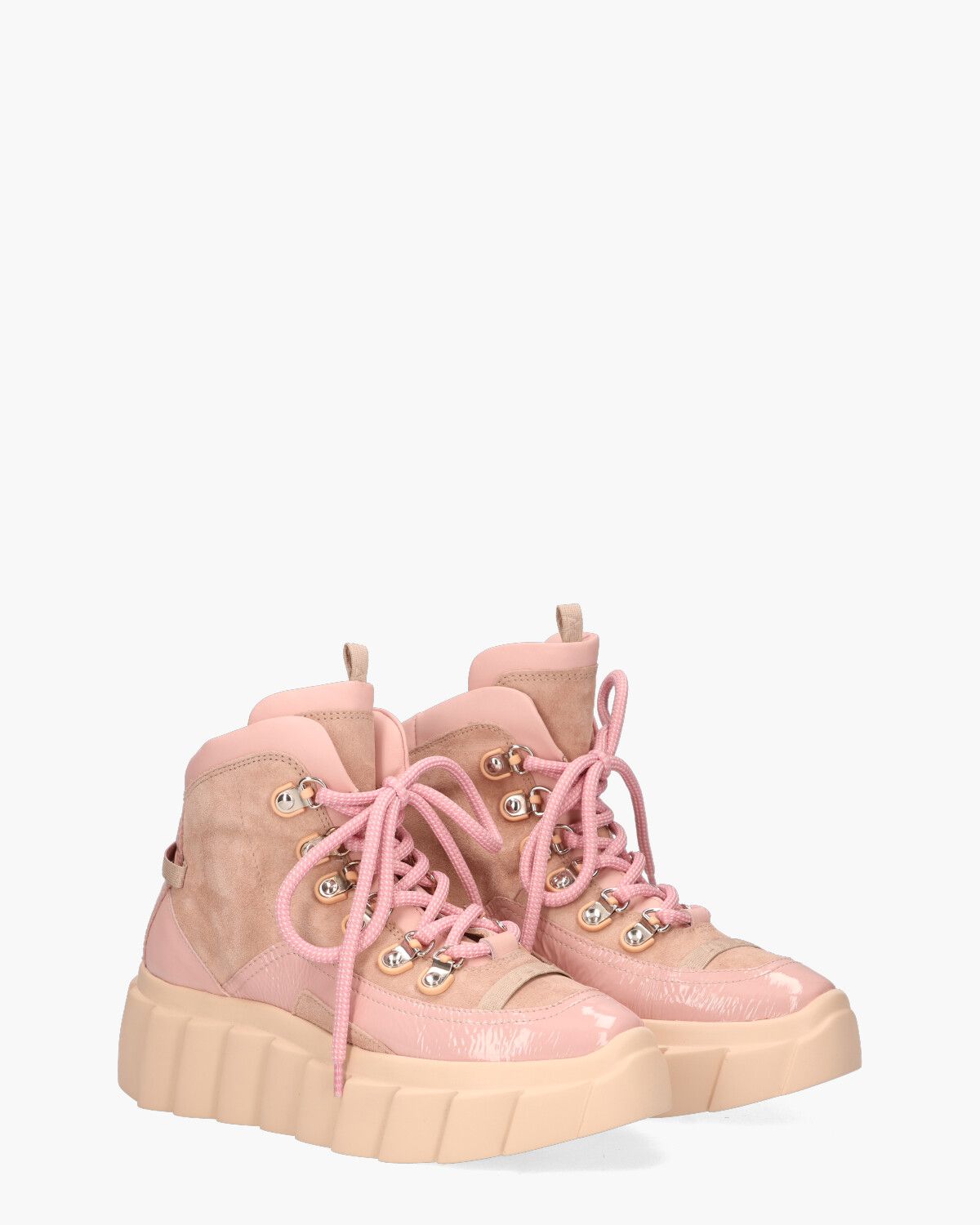 Blondie Trekk High Roze Damessneakers