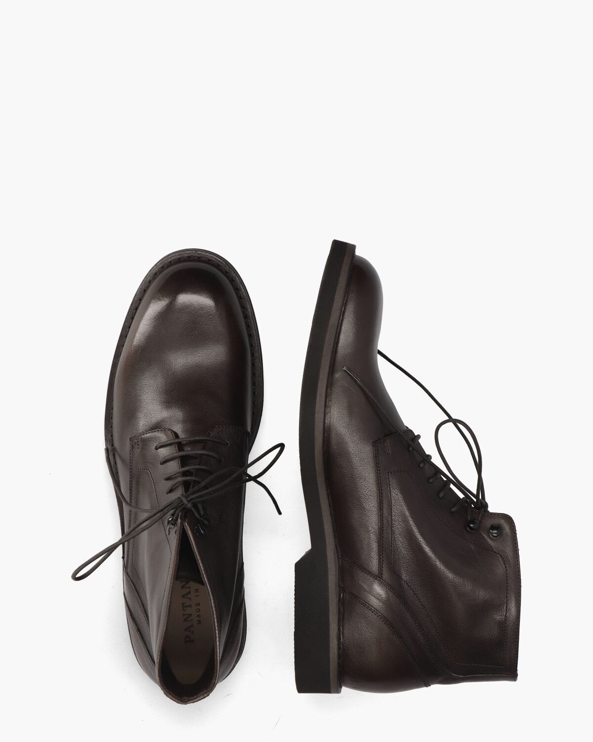 18404E Donkerbruin Heren Veterboots