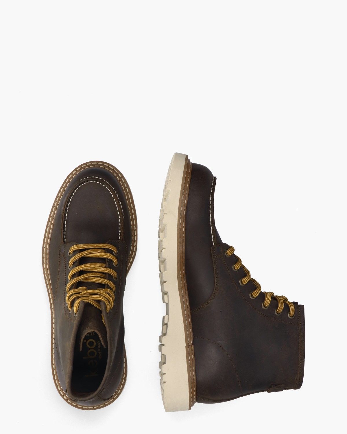 DK7010 Donkerbruin Heren Veterboots