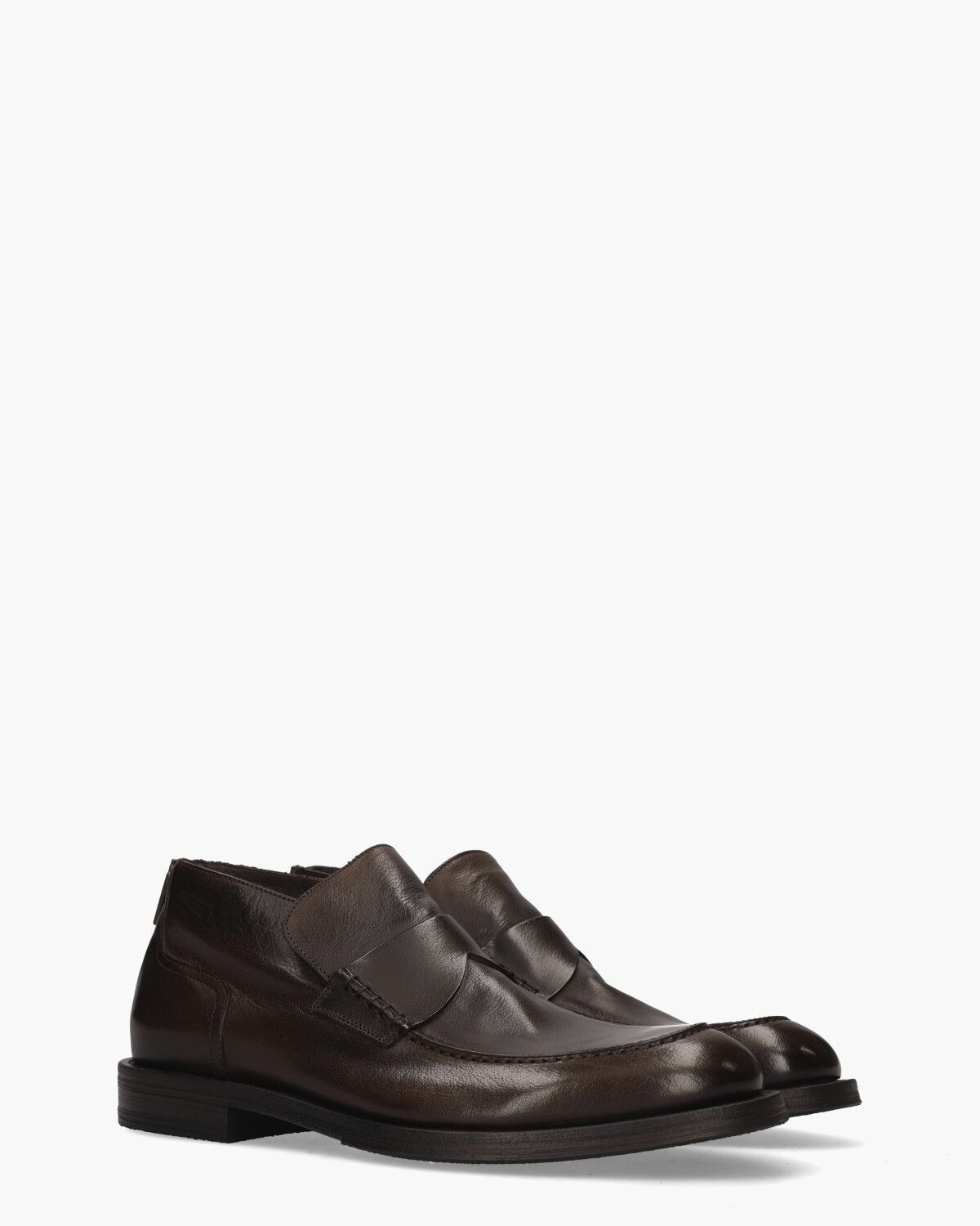 18302E Donkerbruin Herenloafers