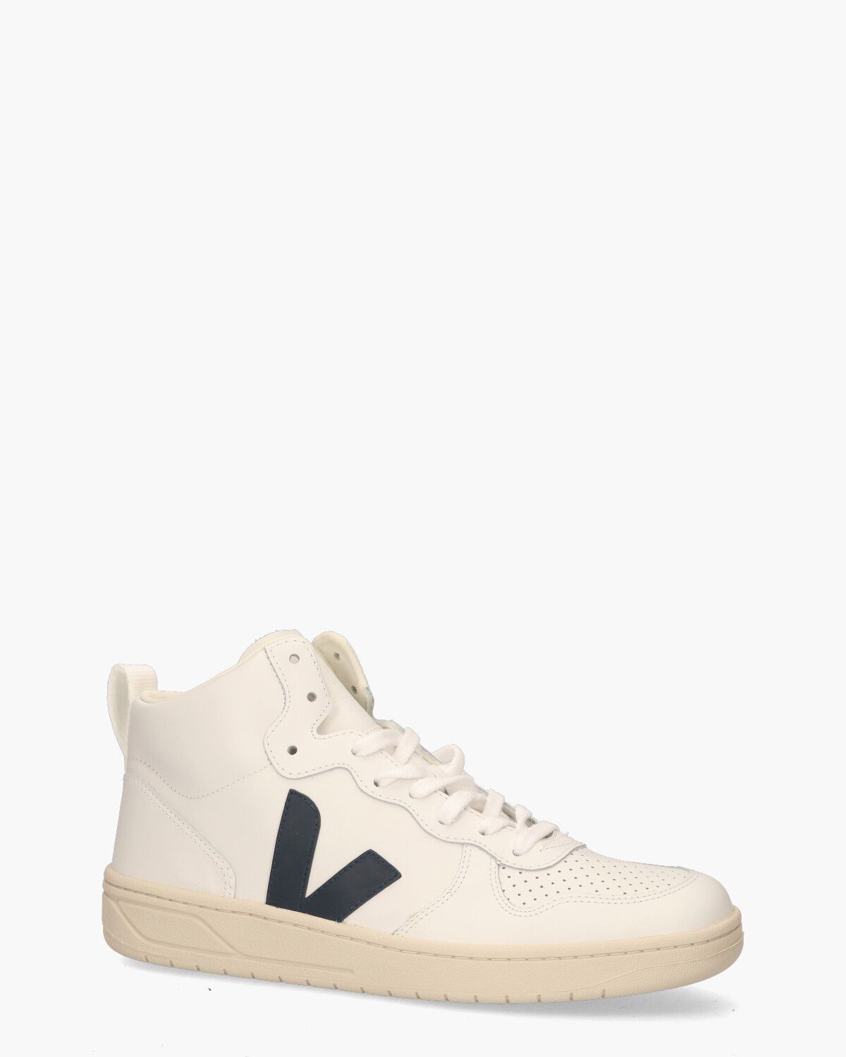 V-15 Leather Wit/Donkerblauw Herensneakers