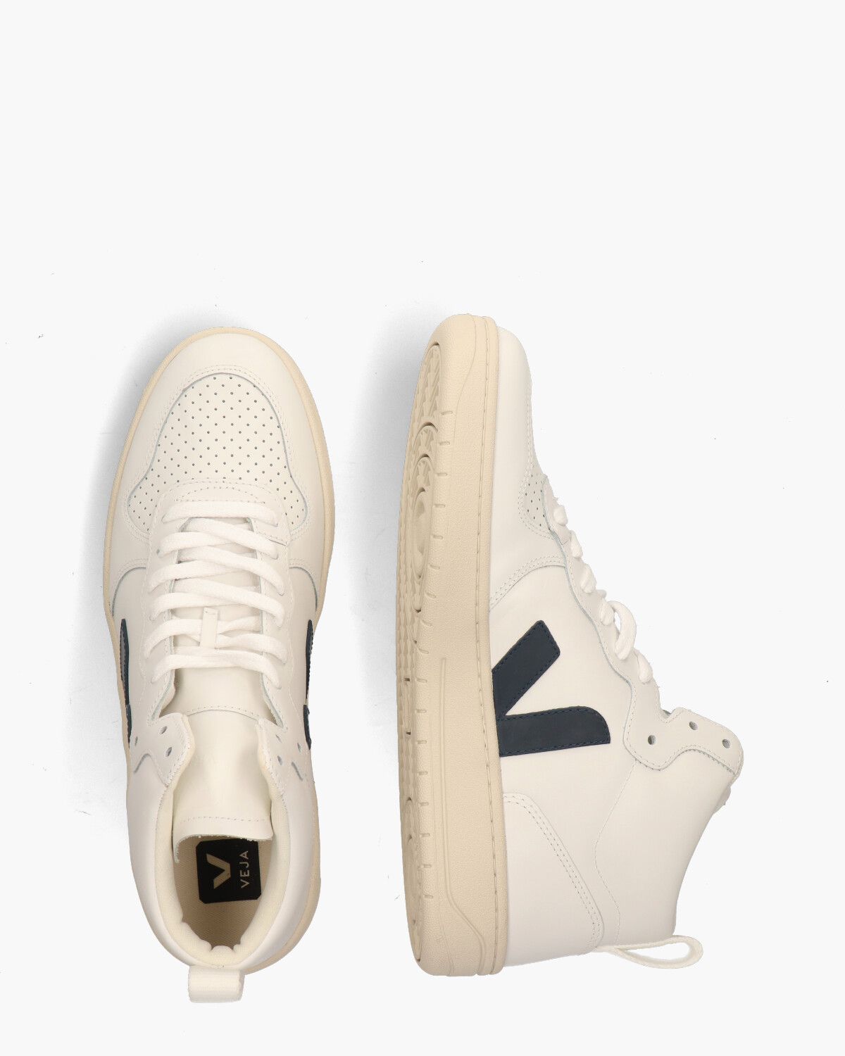 V-15 Leather Wit/Donkerblauw Herensneakers