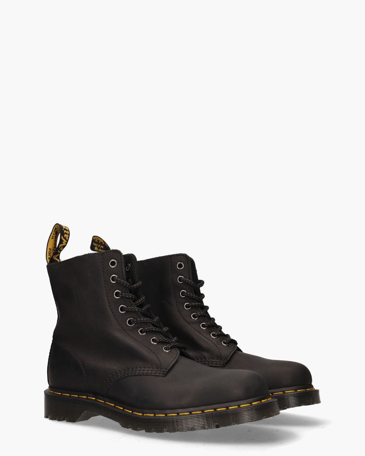 1460 Pascal Waxed Zwart Heren Veterboots