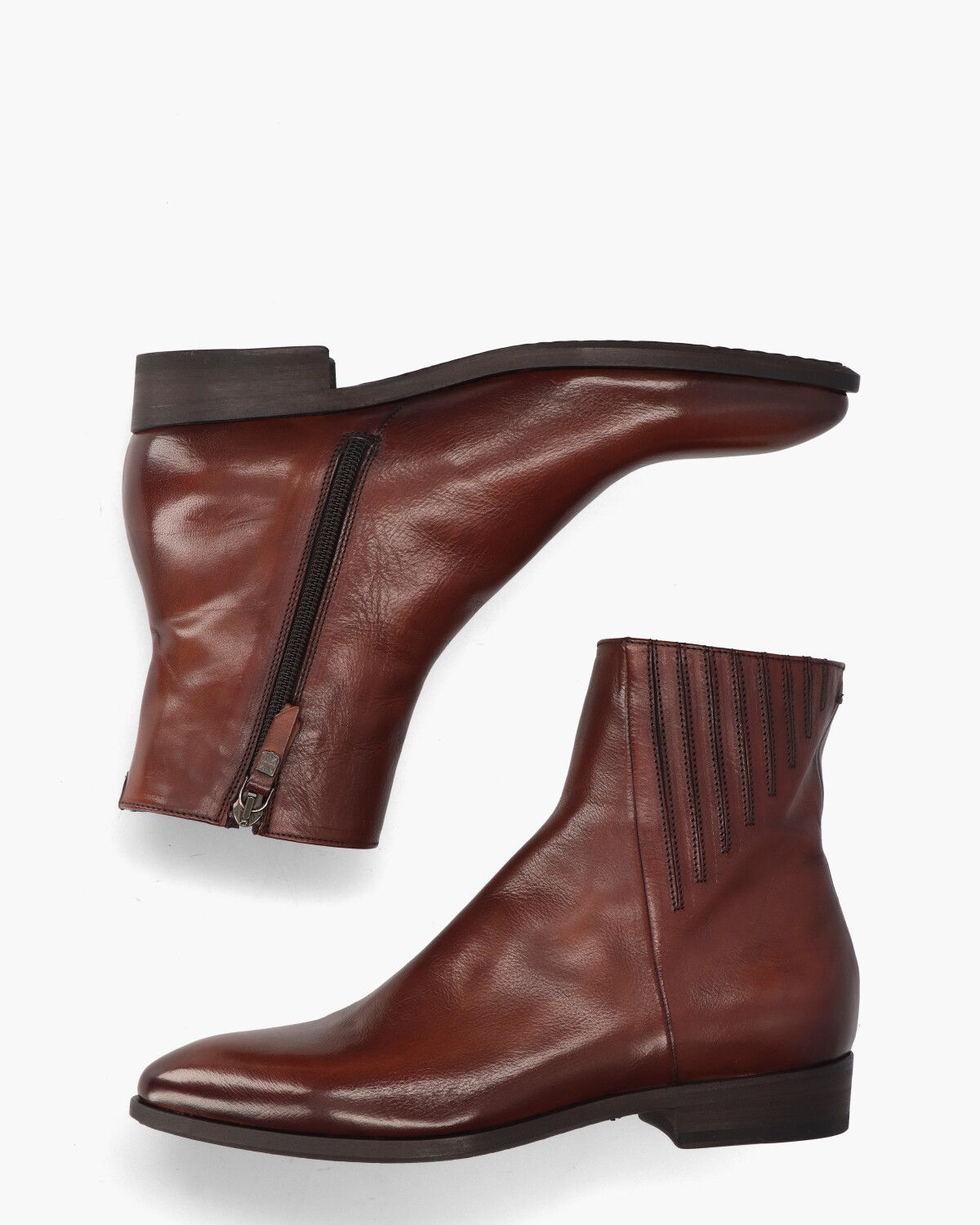 16621 Bruin/Cognac Dames Enkelboots