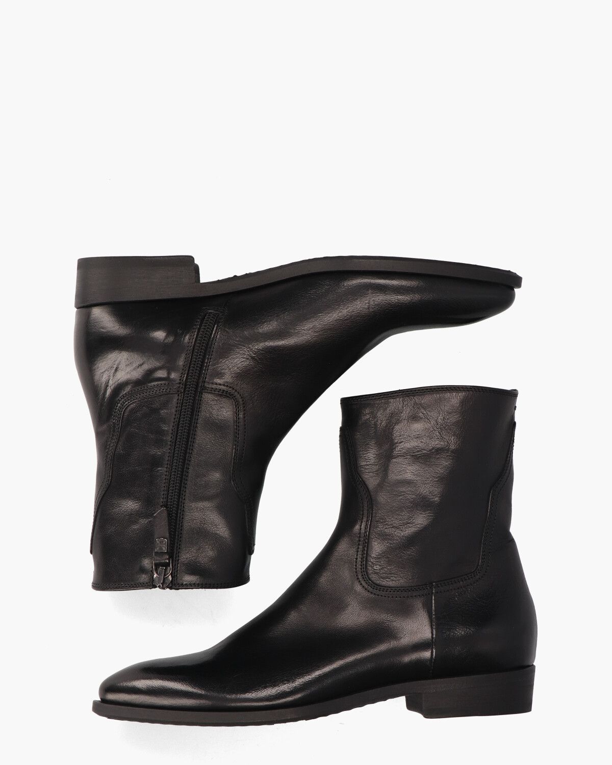 16620F Zwart Dames Enkelboots
