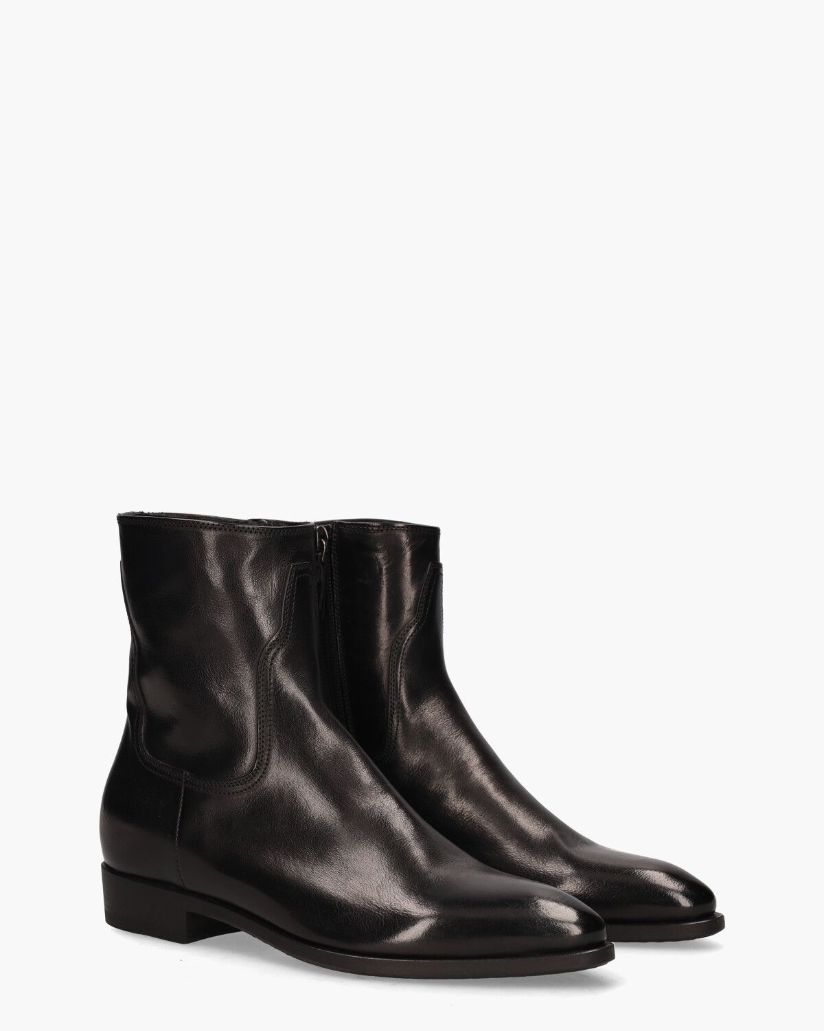 16620F Zwart Dames Enkelboots