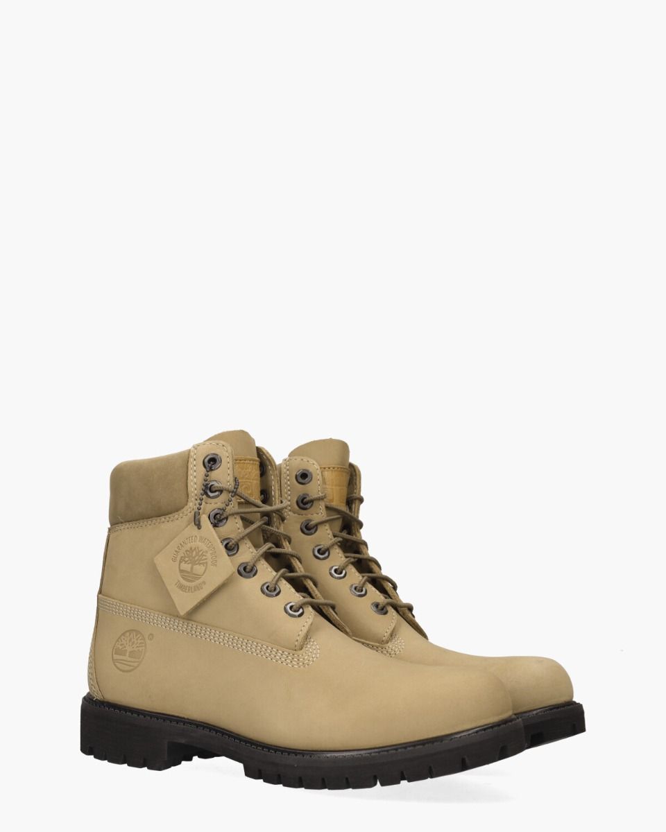 Premium 6 Inch Boot Beige Heren Veterboots