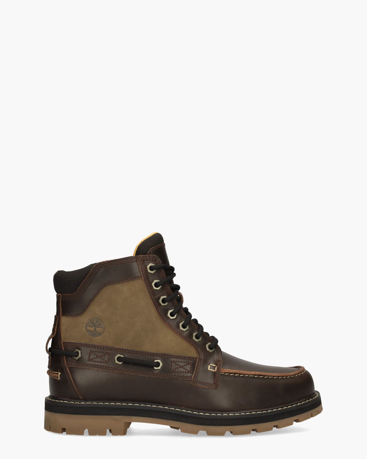 Britton Road 7 Eye Moc Toe Boot Donkerbruin Heren Veterboots