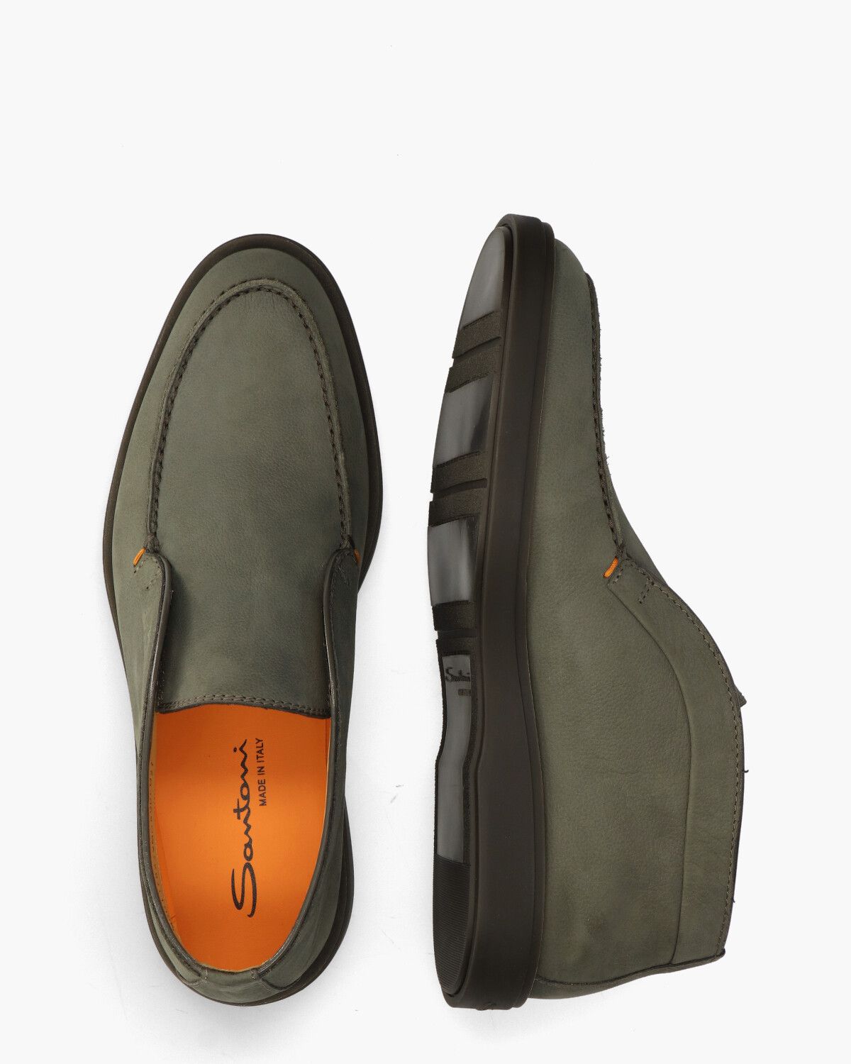 17823 Donkergroen Herenloafers