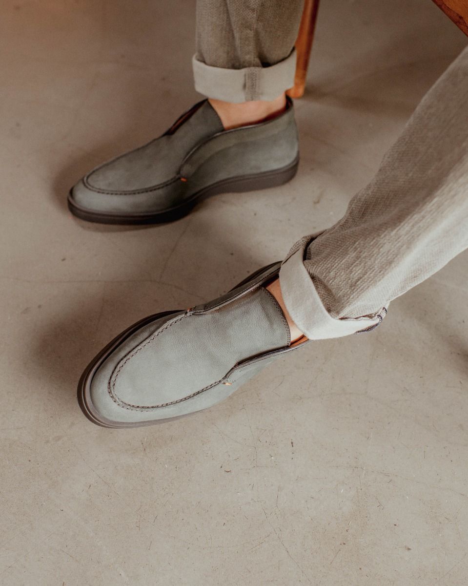 17823 Donkergroen Herenloafers
