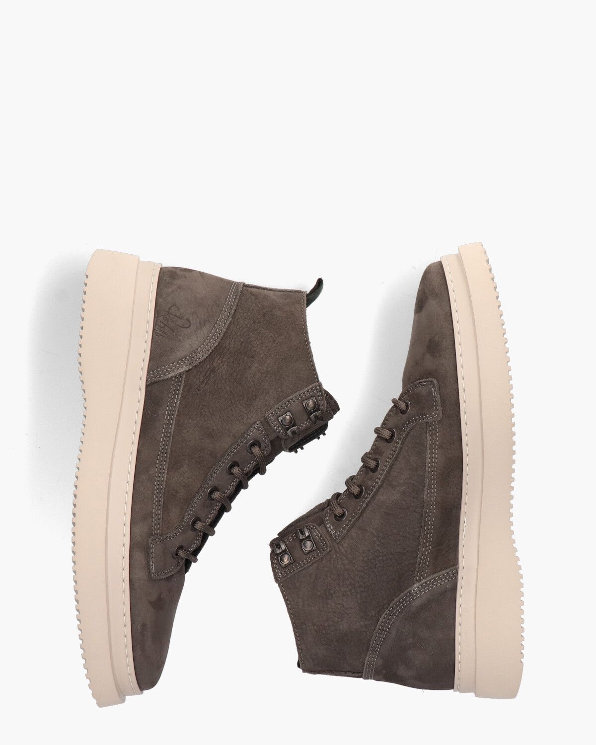 Morris Nub Donkergrijs Heren Veterboots