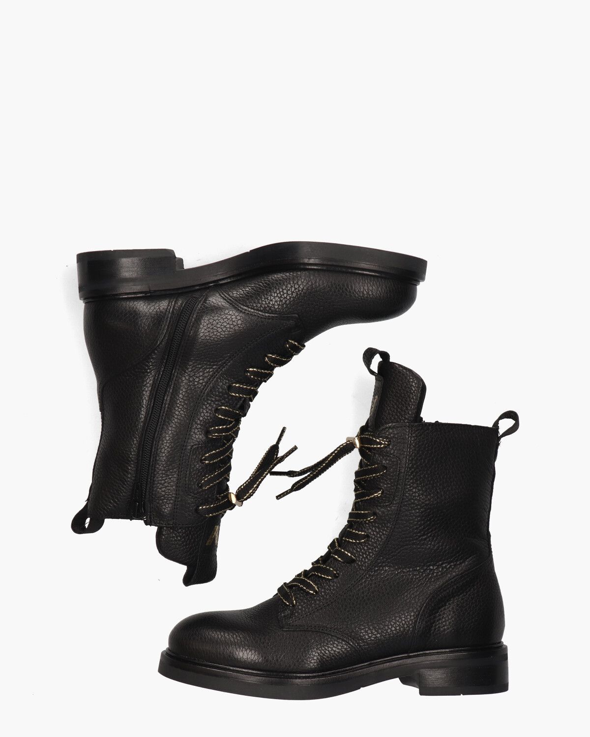Juliette Abby Zwart Dames Veterboots
