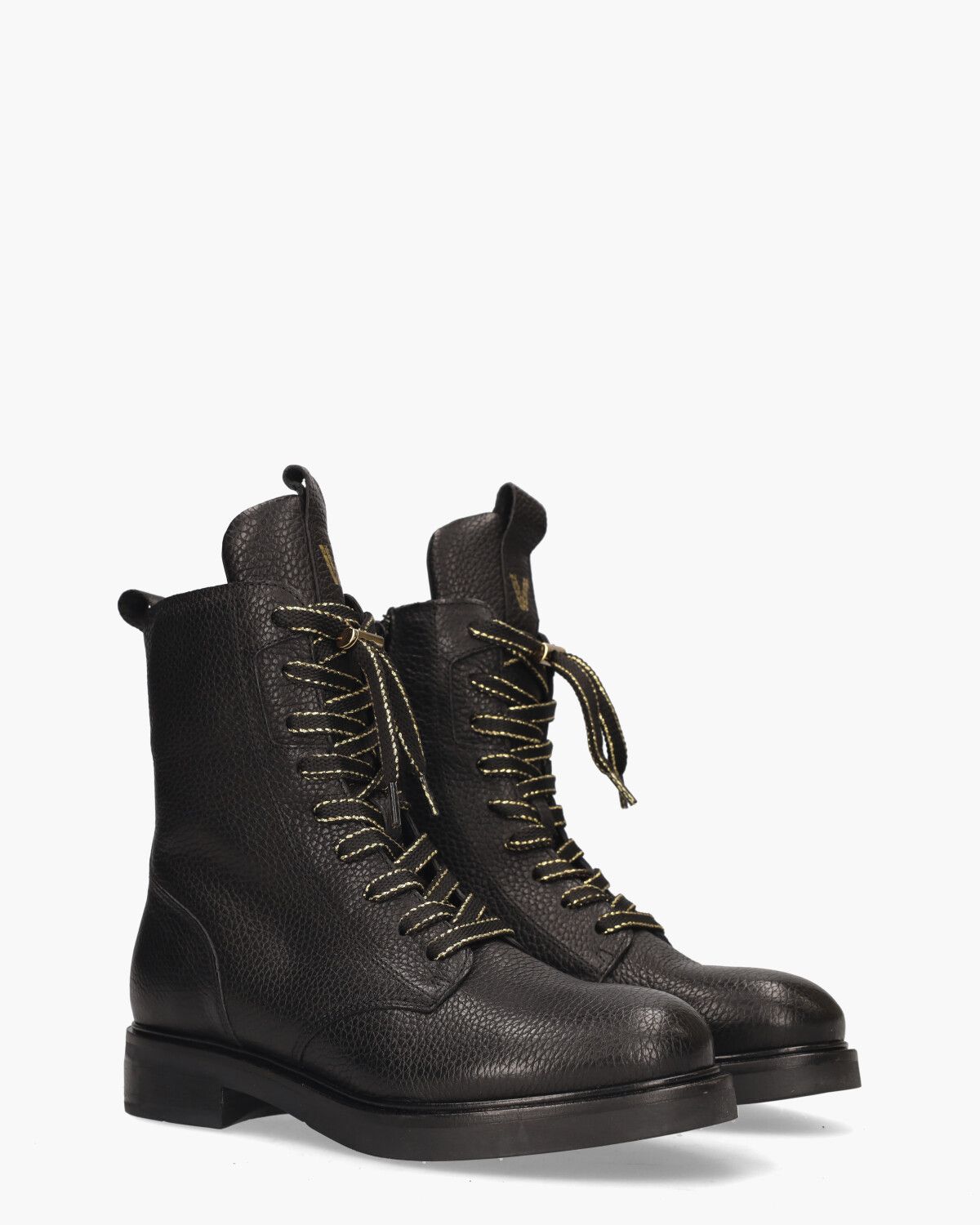 Juliette Abby Zwart Dames Veterboots