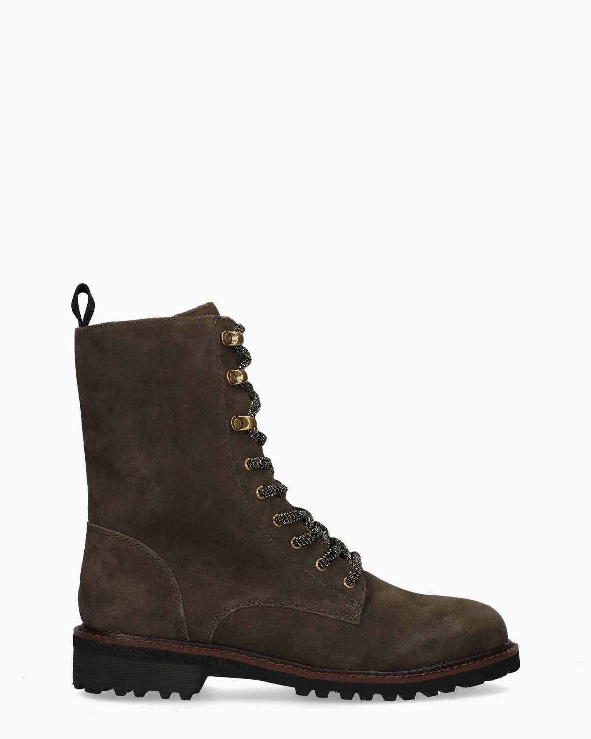 MN22W-PR25 Groen Dames Veterboots