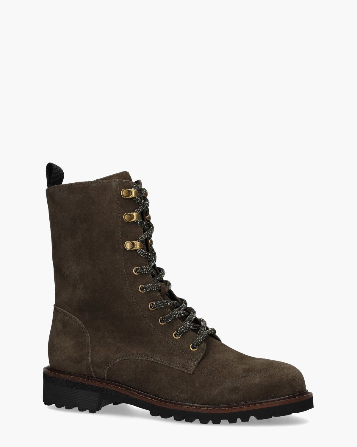 MN22W-PR25 Groen Dames Veterboots