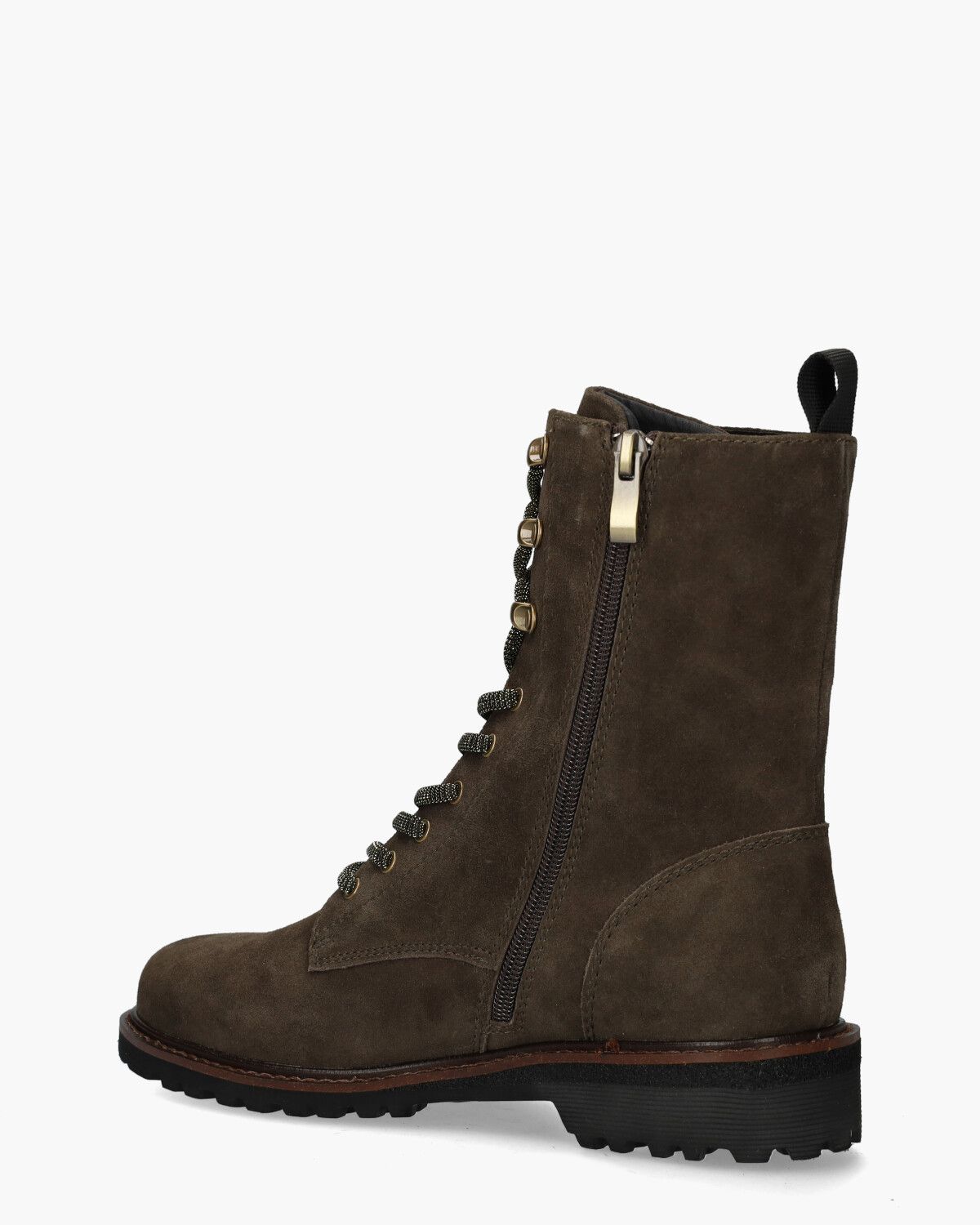 MN22W-PR25 Groen Dames Veterboots