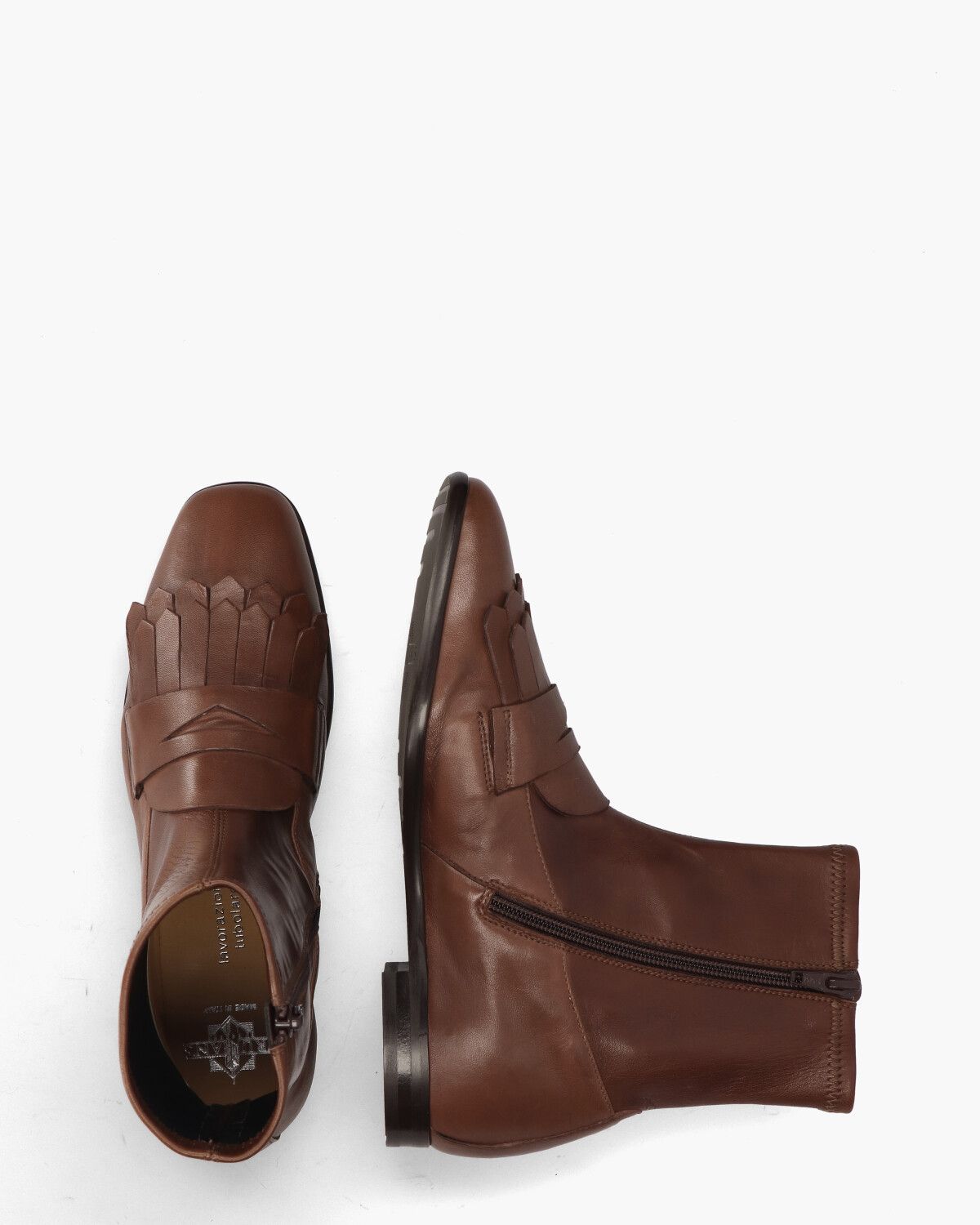 9889 Bruin Dames Enkelboots