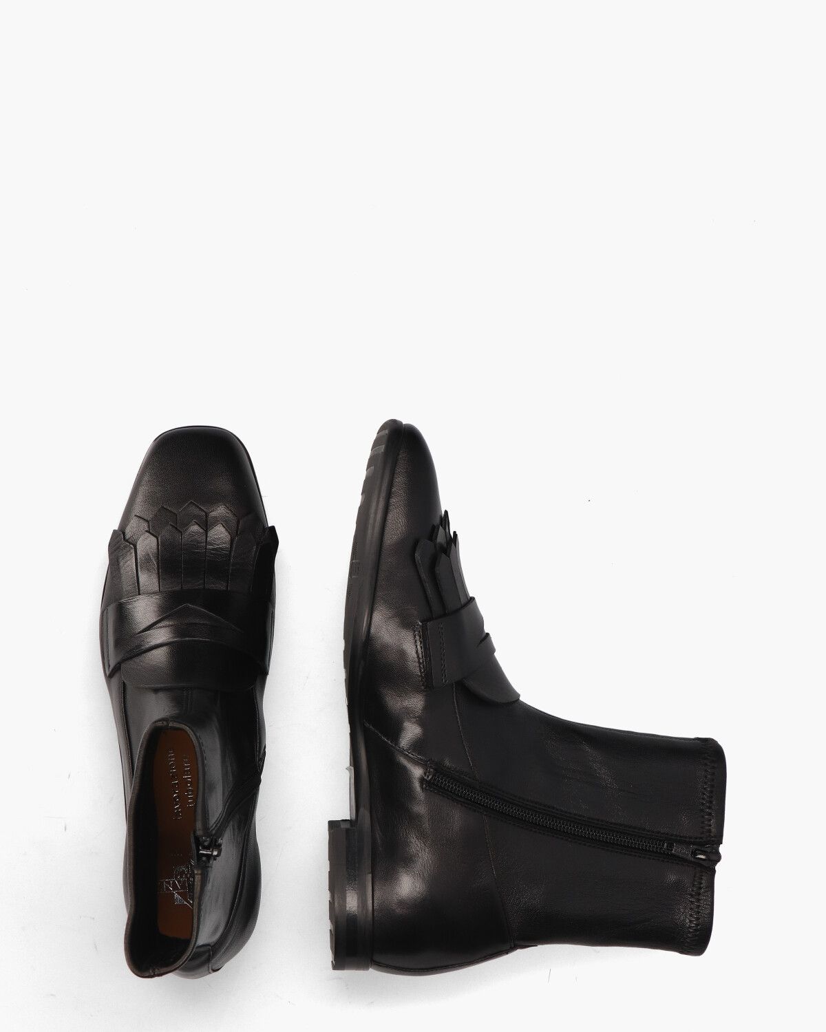 9889 Zwart Dames Enkelboots