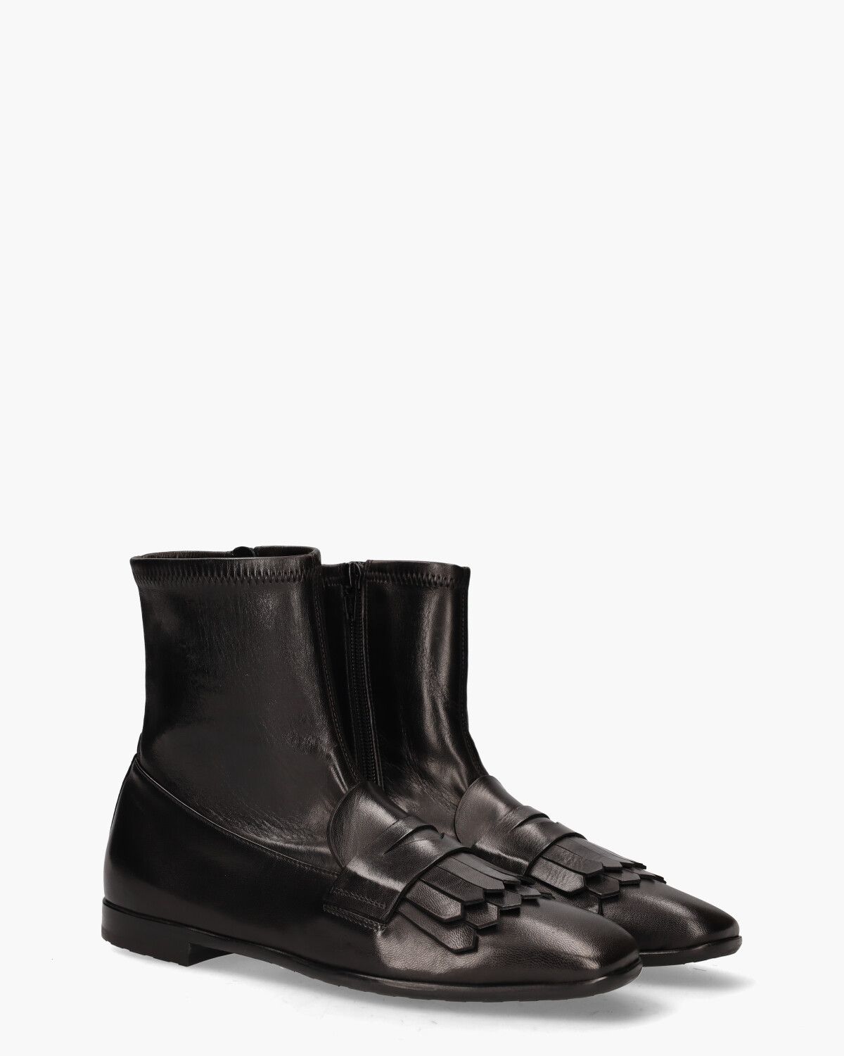 9889 Zwart Dames Enkelboots