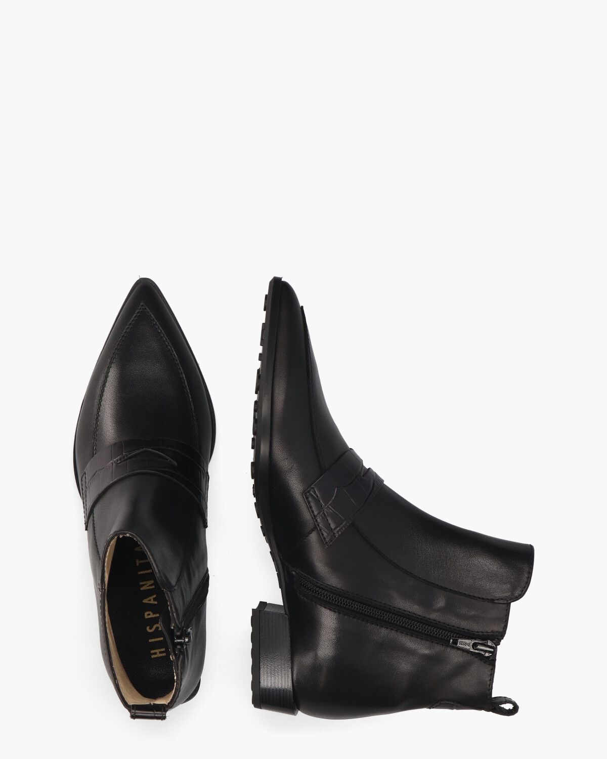BHI254403 Zwart Dames Enkellaarsjes