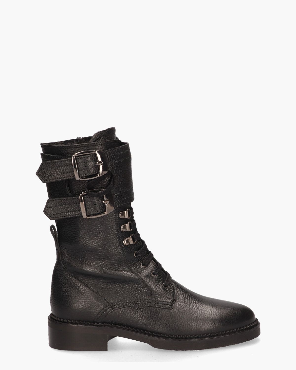 31119 Zwart Dames Veterboots