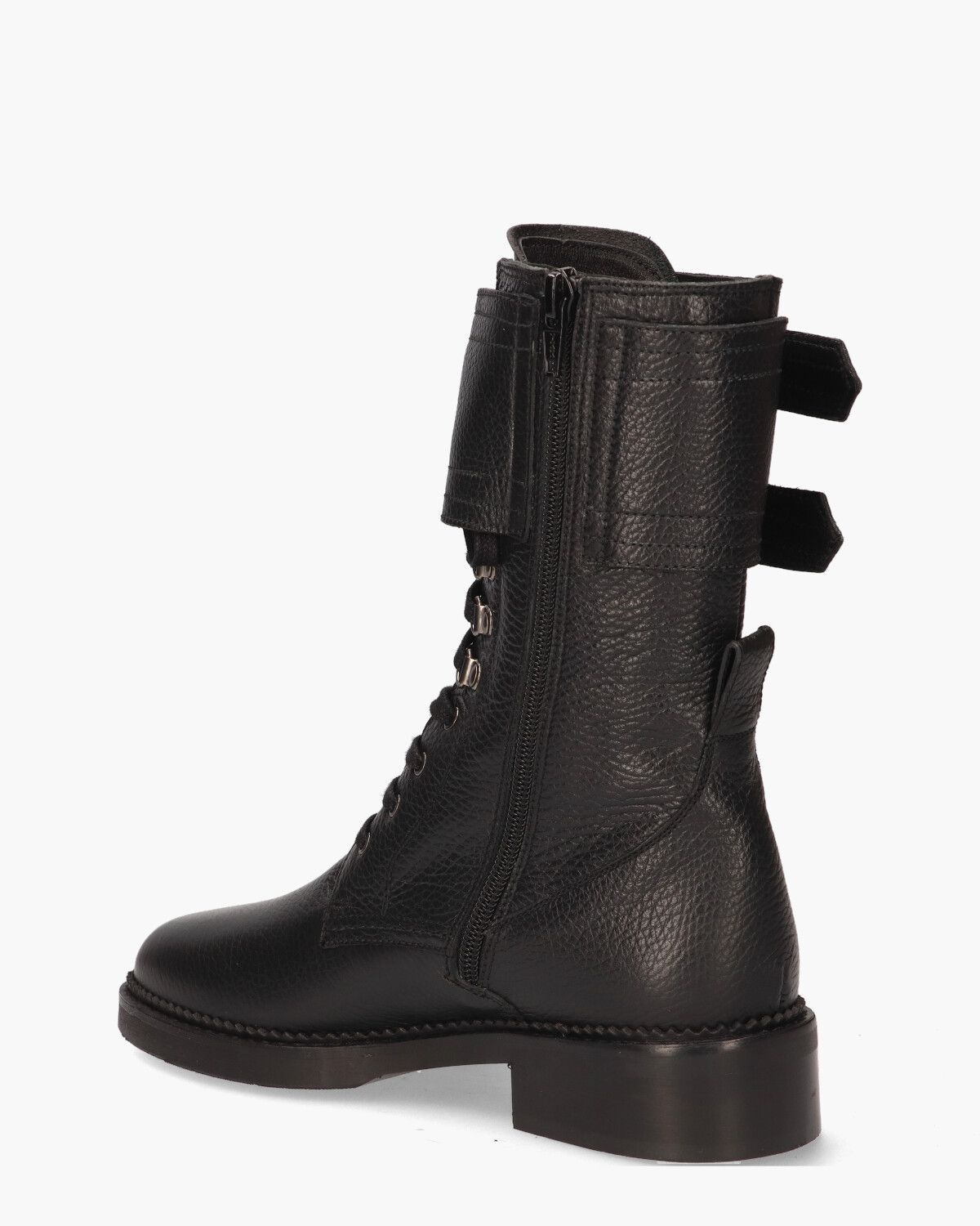 31119 Zwart Dames Veterboots