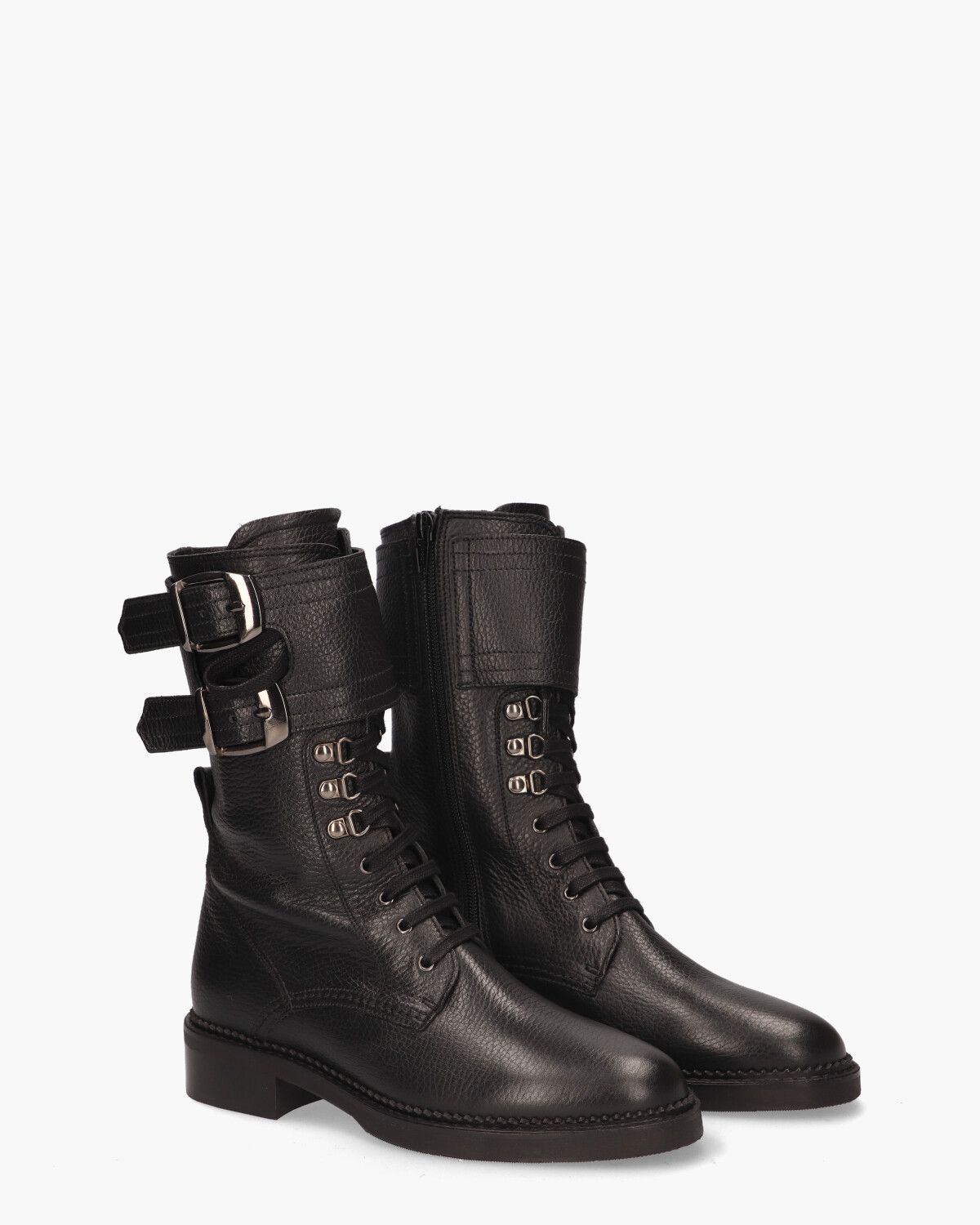 31119 Zwart Dames Veterboots