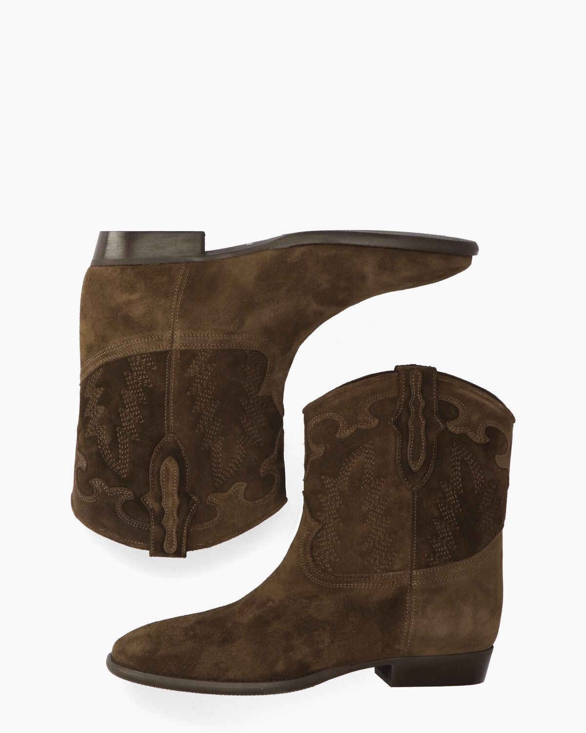 GD798 Donkerbruin Dames Enkelboots