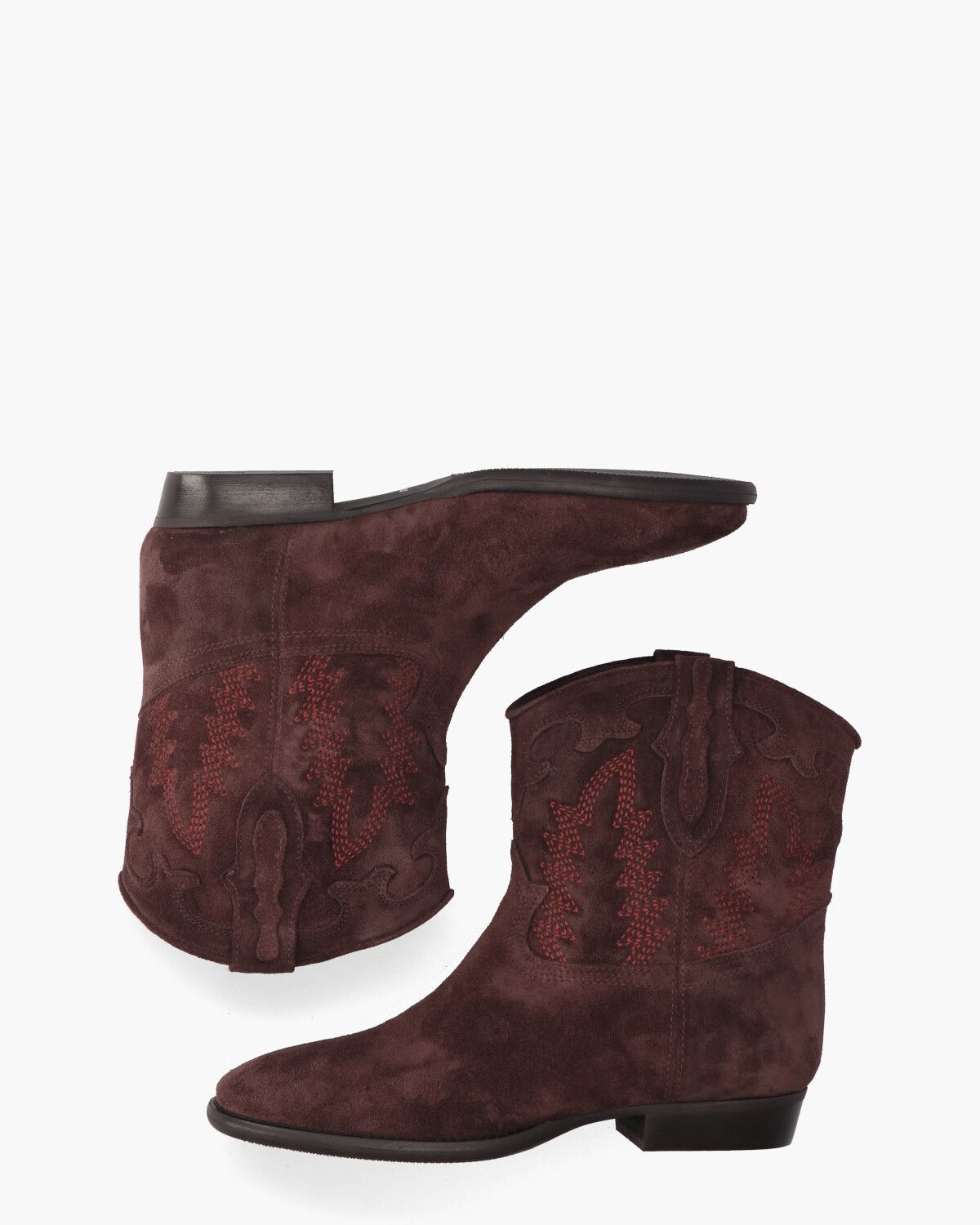 GD798 Bordeauxrood Dames Enkelboots