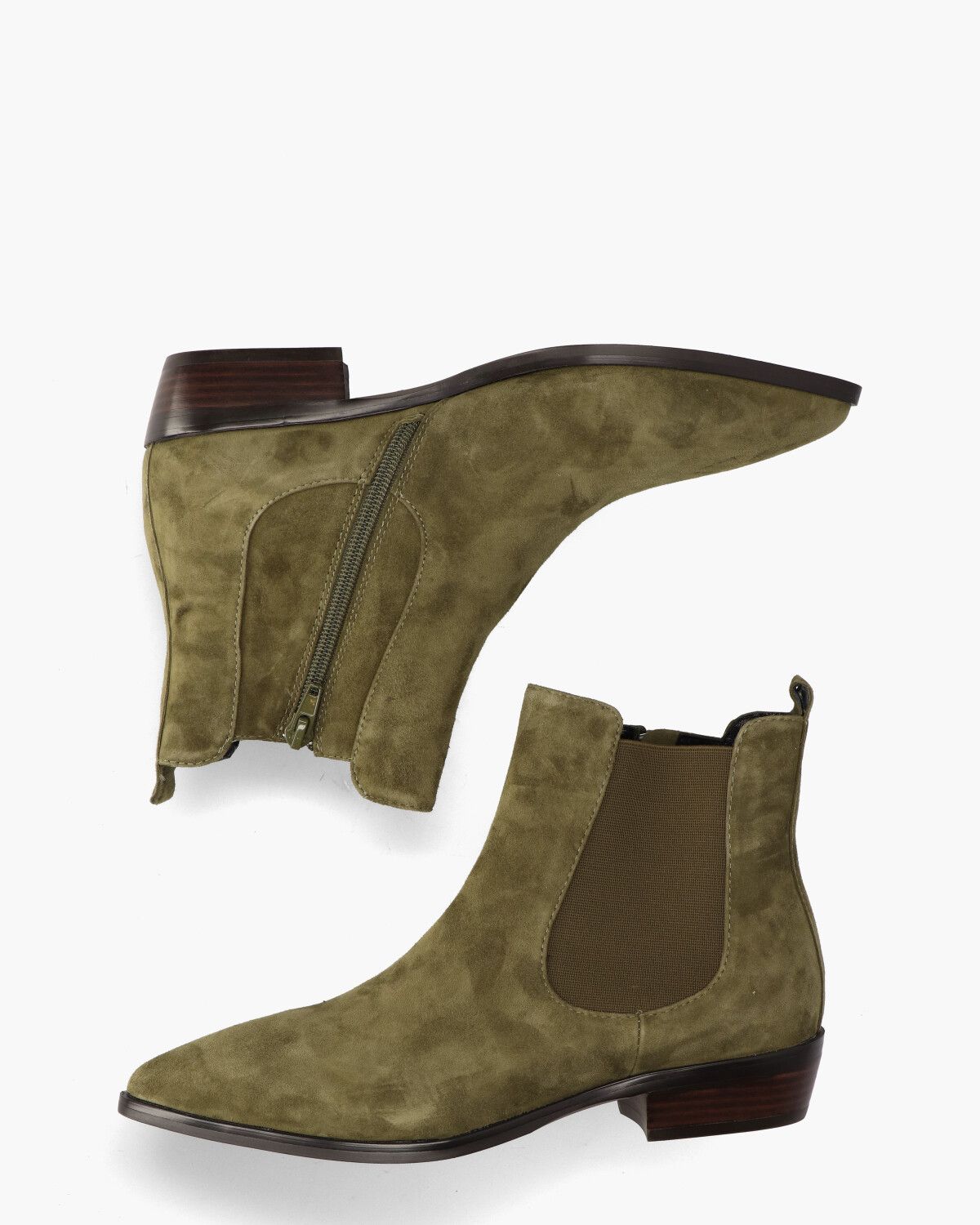 JY213-PR14 Groen Chelseaboots