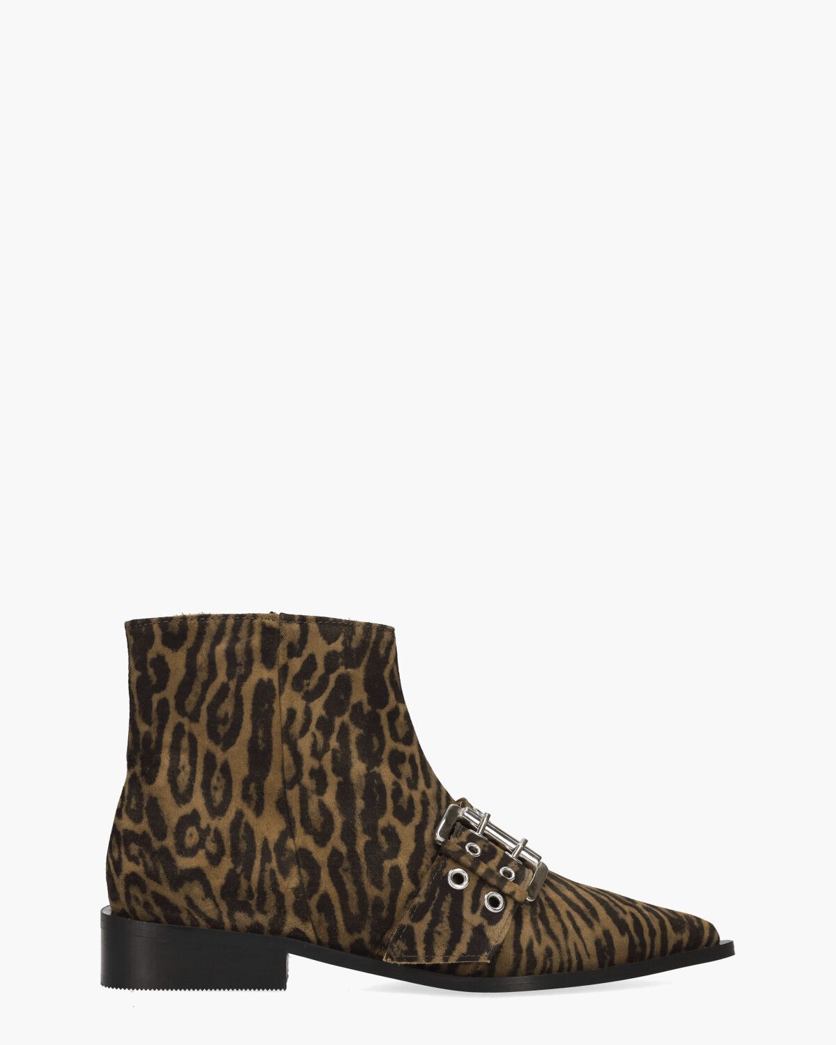 Nicole Bruin/Zwart Dames Enkelboots
